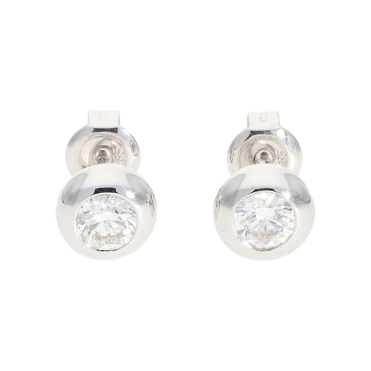 JuwelmaLux Paar Ohrstecker Ohrstecker Weißgold 585 mit Brillant JL10-06-3639 JuwelmaLux (kein Set, 2-tlg., inkl. edelm Schmucketui)