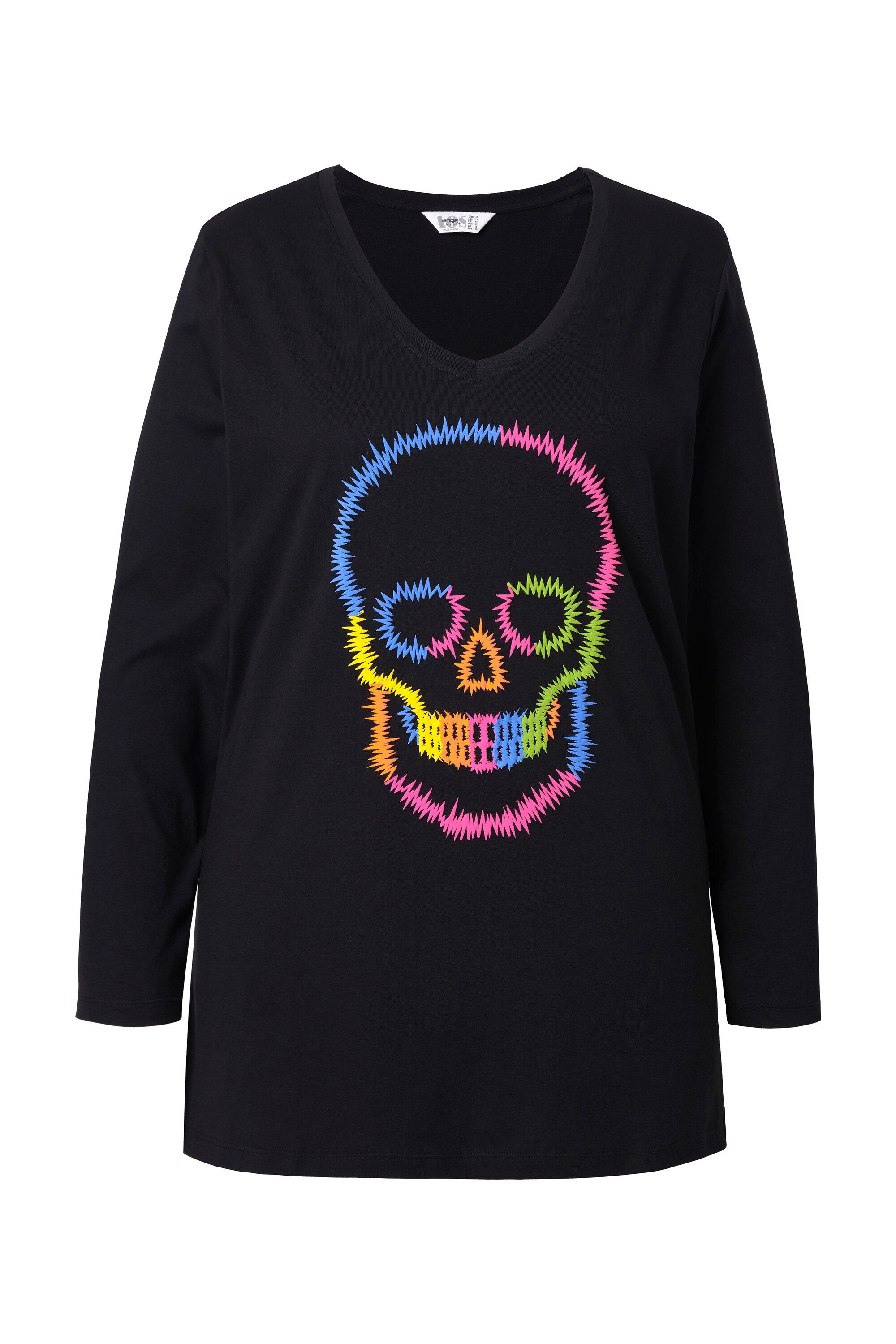 Angel of Style T-Shirt Langarmshirt bequeme Passform farbige Totenkopf günstig online kaufen