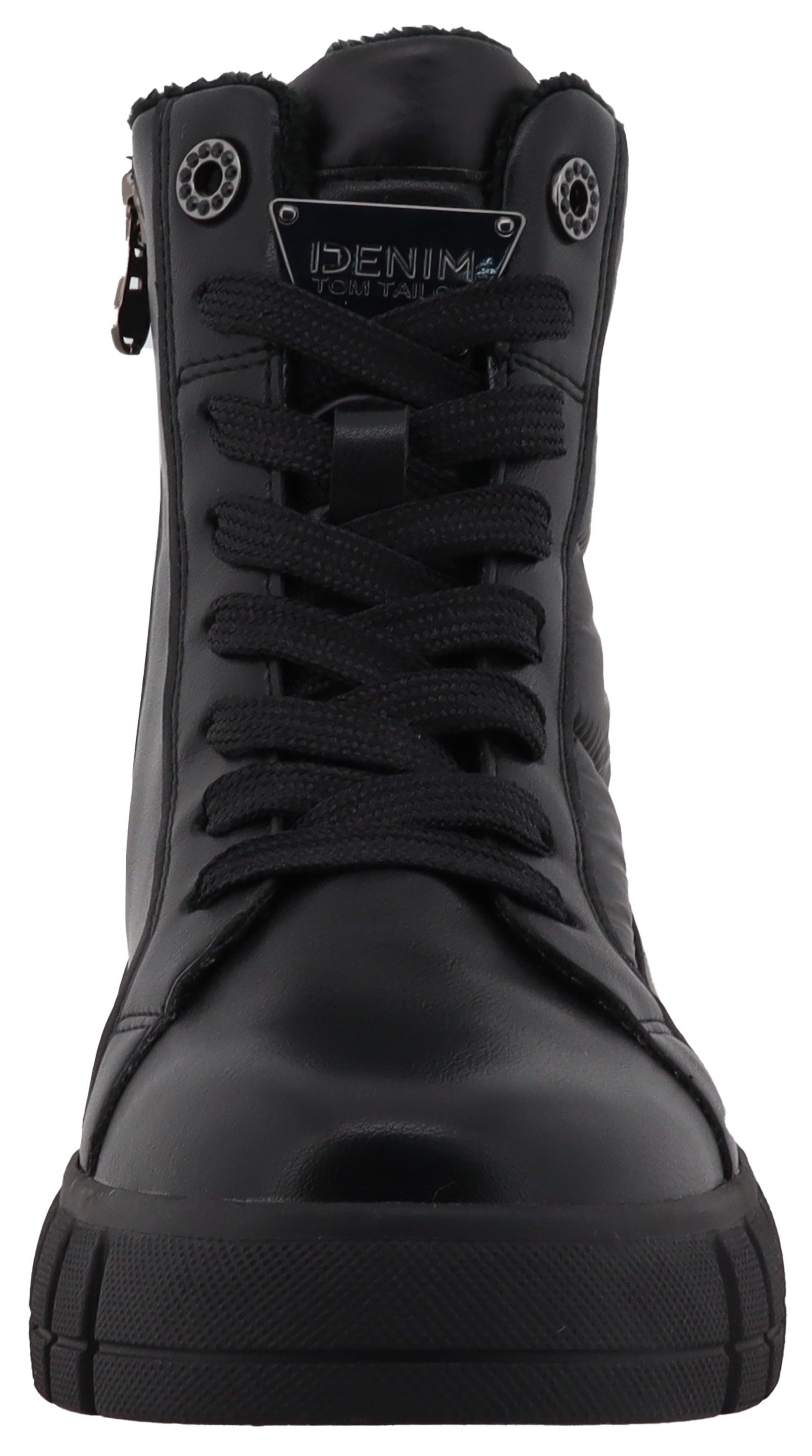 TOM TAILOR Schnürboots Keilstiefelette, Plateauboots mit Reißverschluss