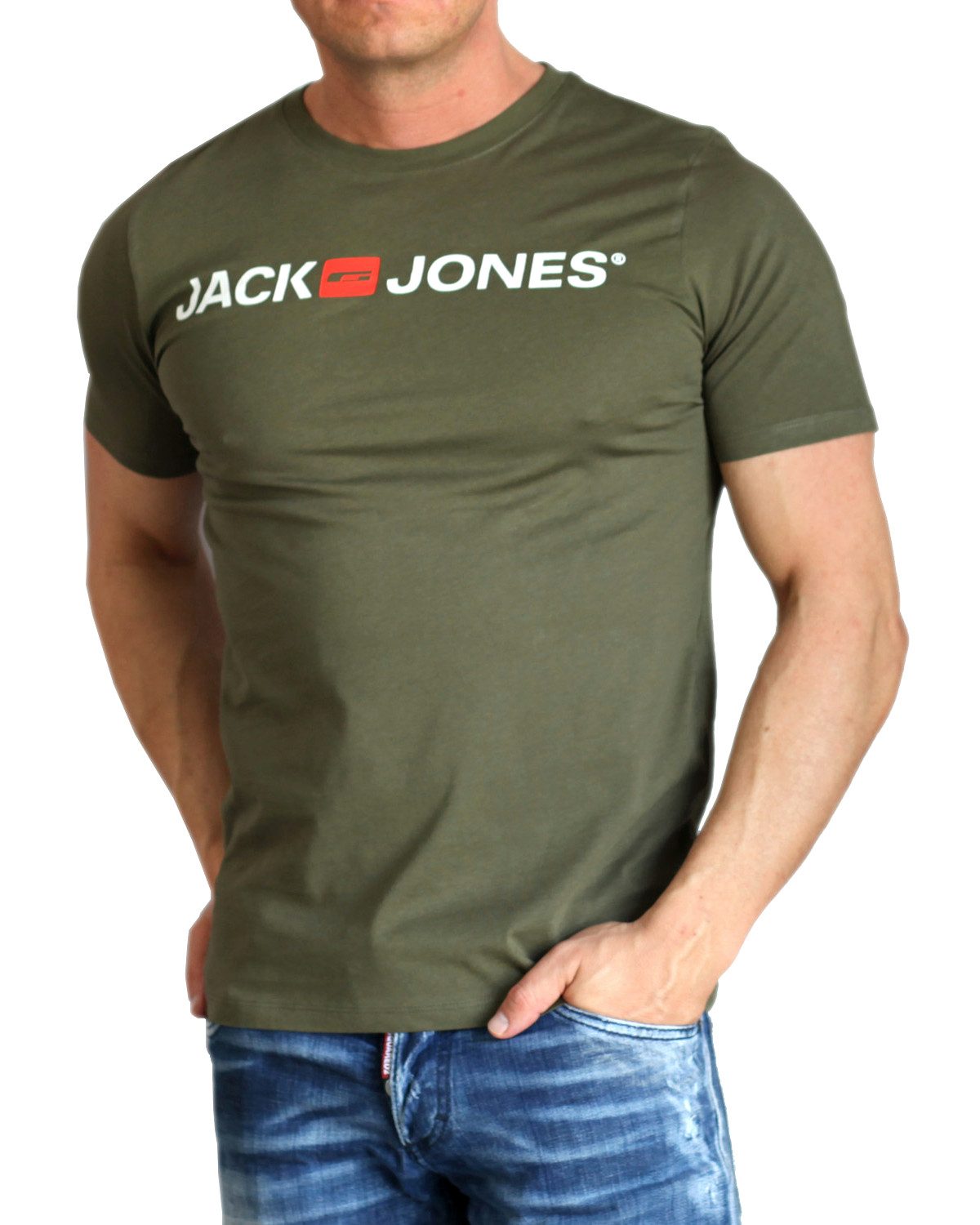 Jack & Jones T-Shirt Stilvolles Slim-Fit oder Regular Shirt mit Printdruck günstig online kaufen