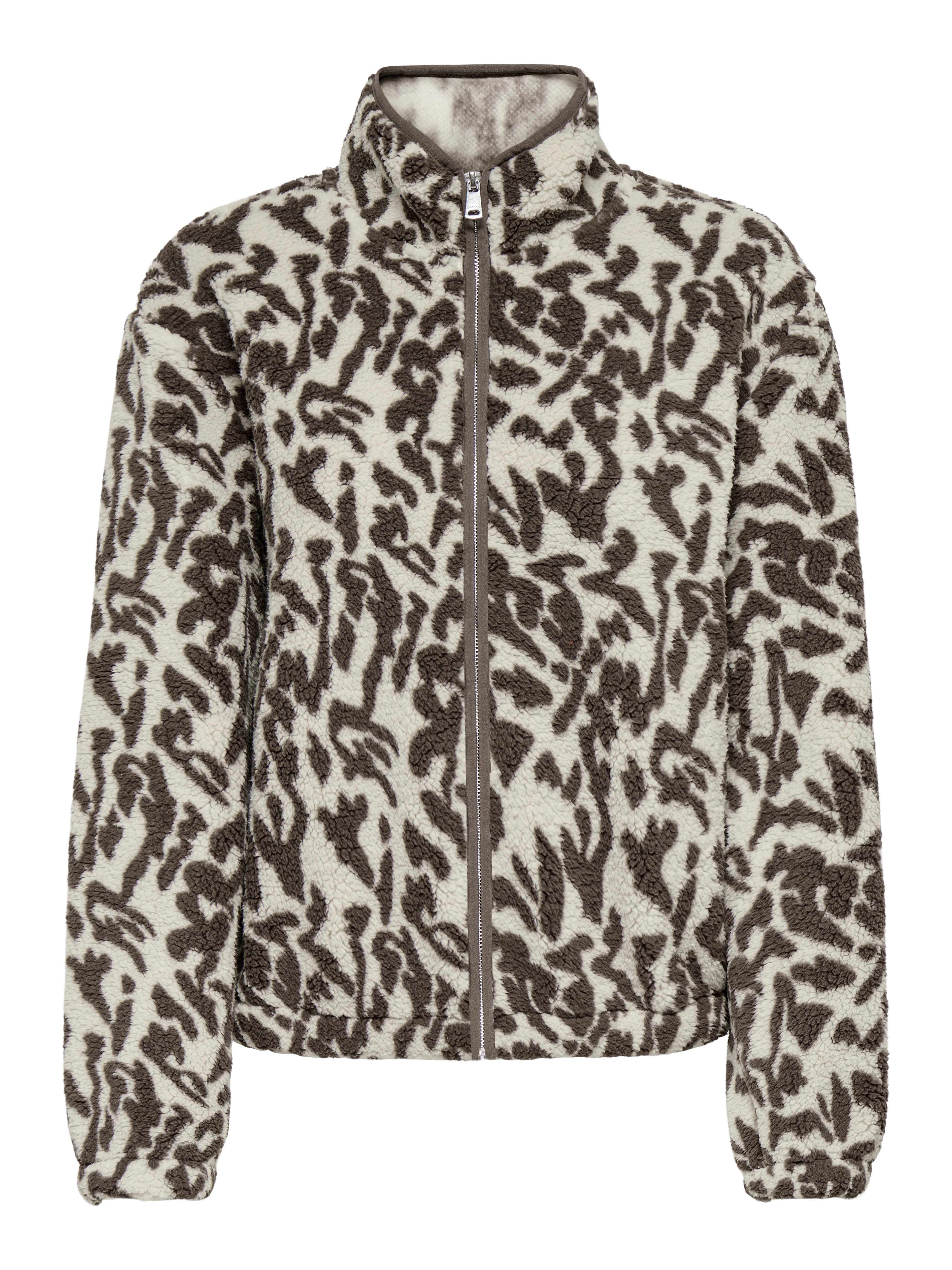 ONLY CARMAKOMA Fleecejacke CARNEW DALLAS L/S HIGHNECK JCKT SWT OTW Polyester