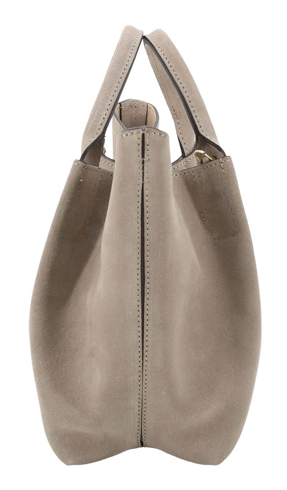 Abro Schultertasche Shopper Essential (Set, 2-tlg), aus echtem Rindsleder