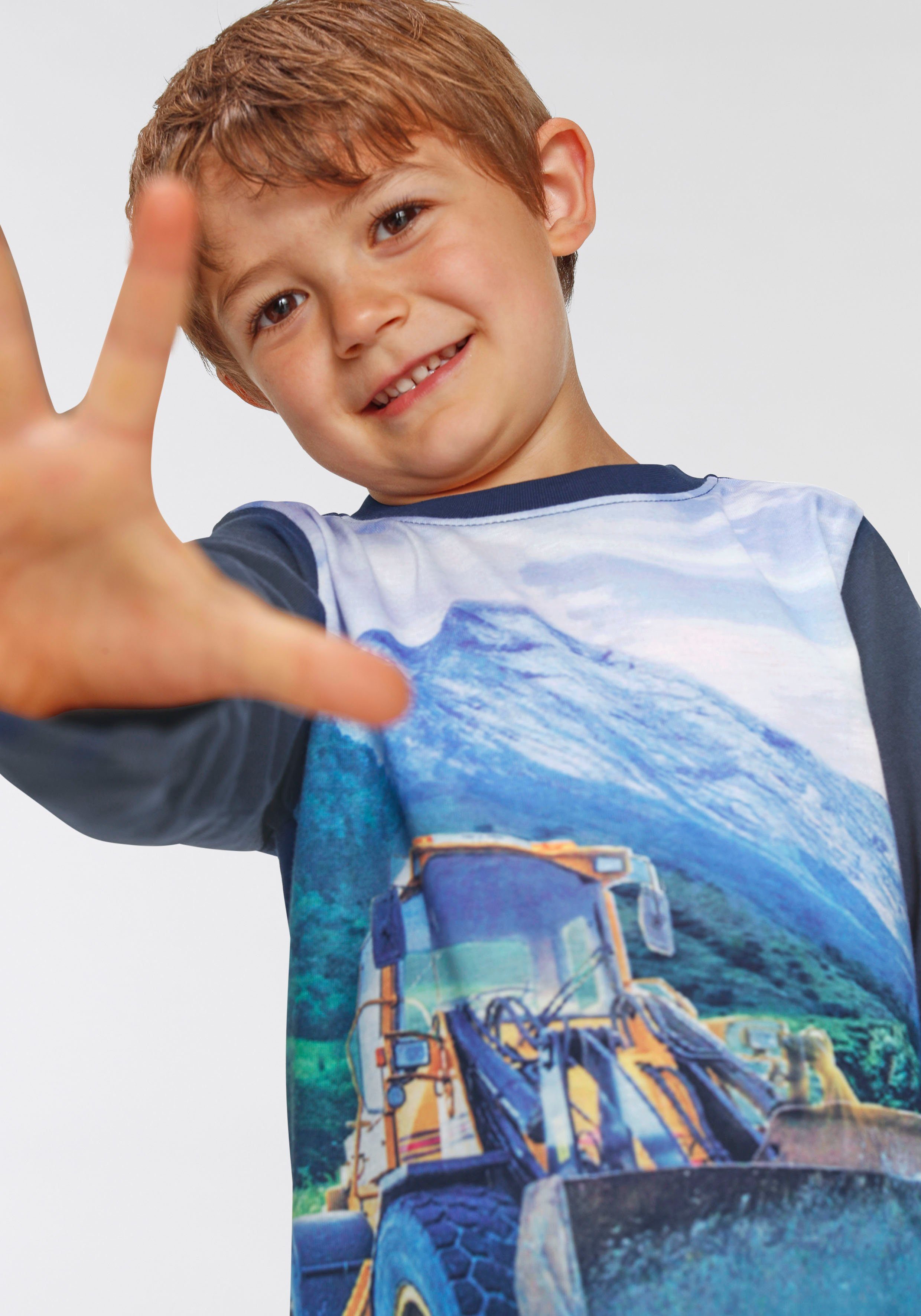 Fotodruck KIDSWORLD BAGGER Langarmshirt