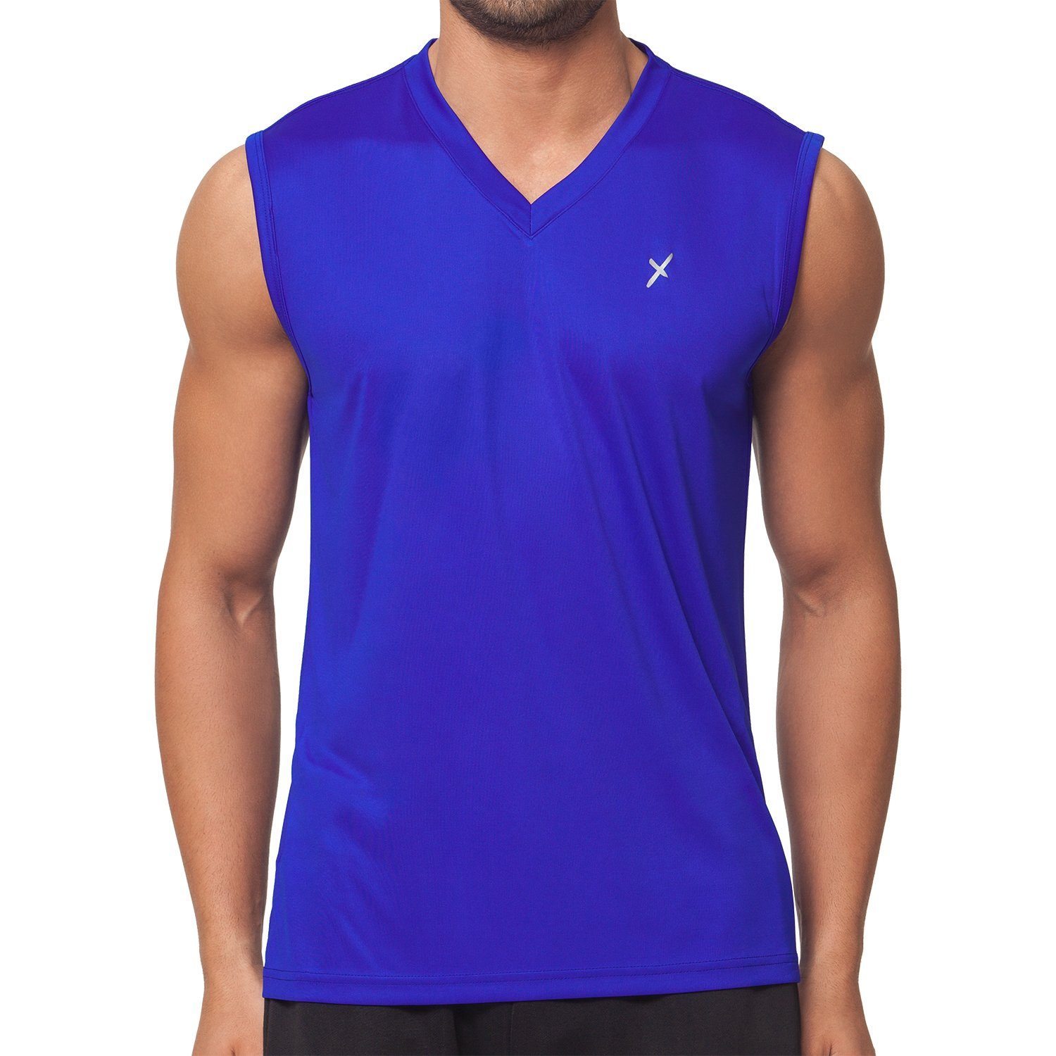 CFLEX Royalblau Trainingsshirt Sportswear Sport Herren Muscle-Shirt Collection Fitness Shirt