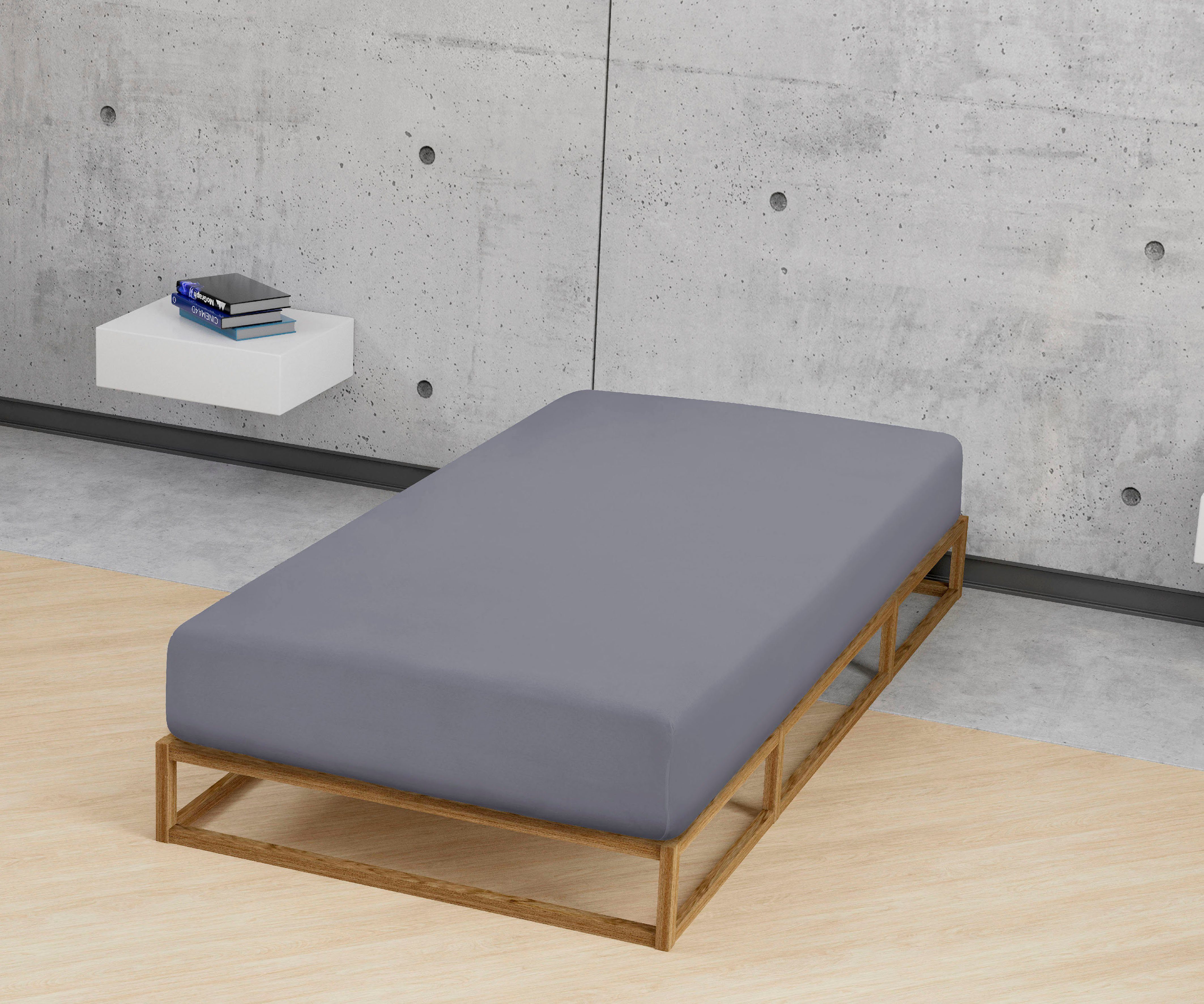 Biberna Spannbettlaken Biber in Gr. 90x200, 140x200 oder 180x200 cm, Biber, günstig online kaufen