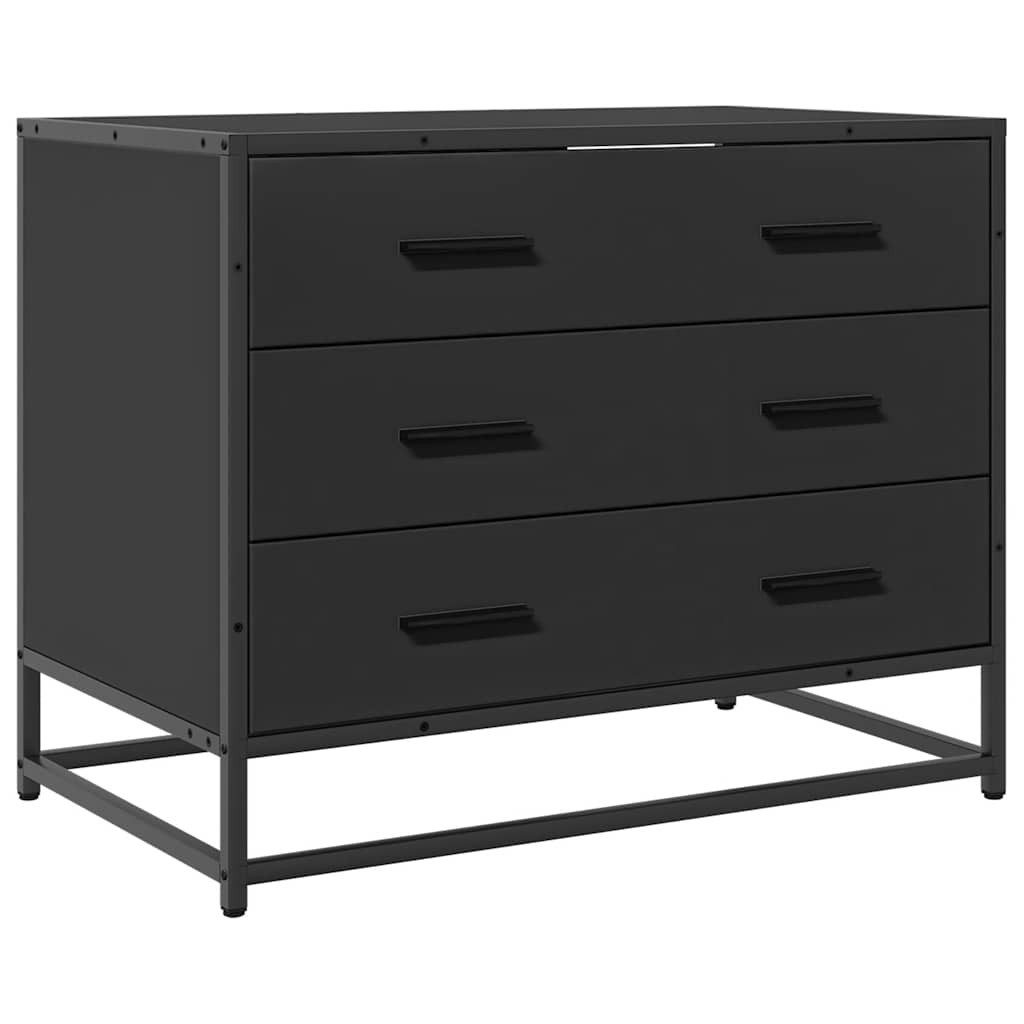 vidaXL Kommode Schubladenschrank Schwarz 70x41x56 cm Holzwerkstoff (1 St)