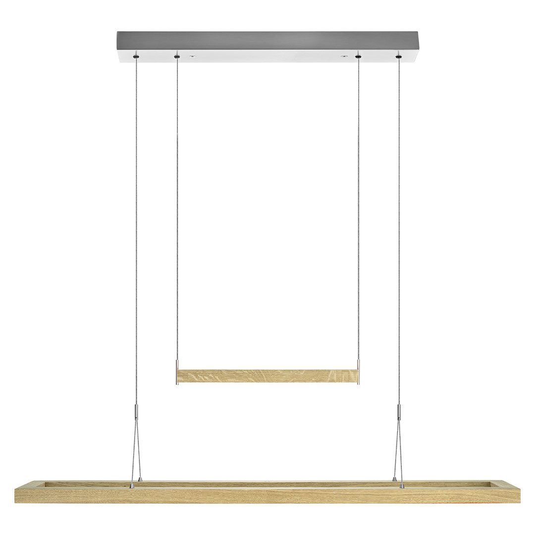 HerzBlut LED-Hängeleuchte Amalia LED, Alu LED-Leiste Acryl satiniert, wechselbar
