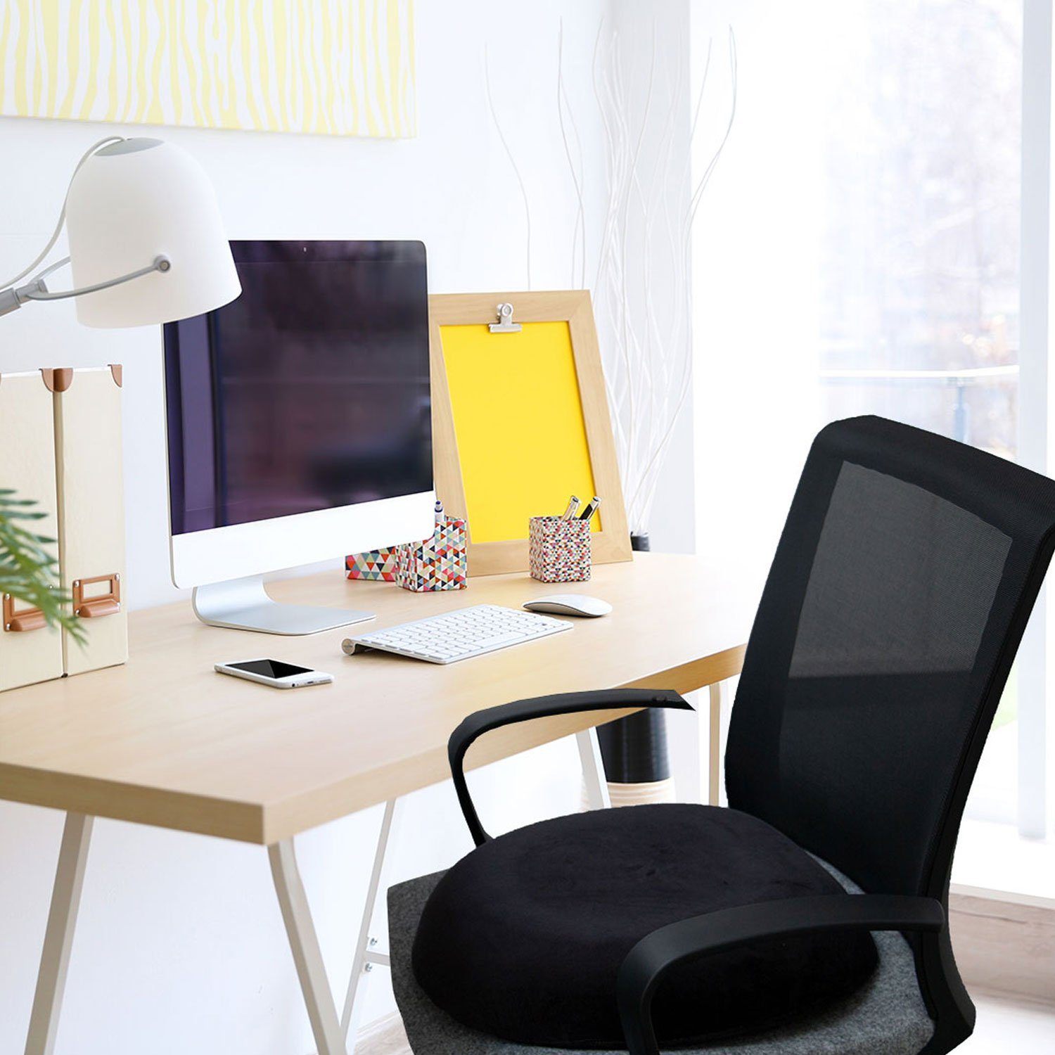 ZOLLNER Stuhlkissen, Hämorrhoiden Sitzring, 43 x 46 x 8 cm, druckentlastend, Bezug abnehmbar