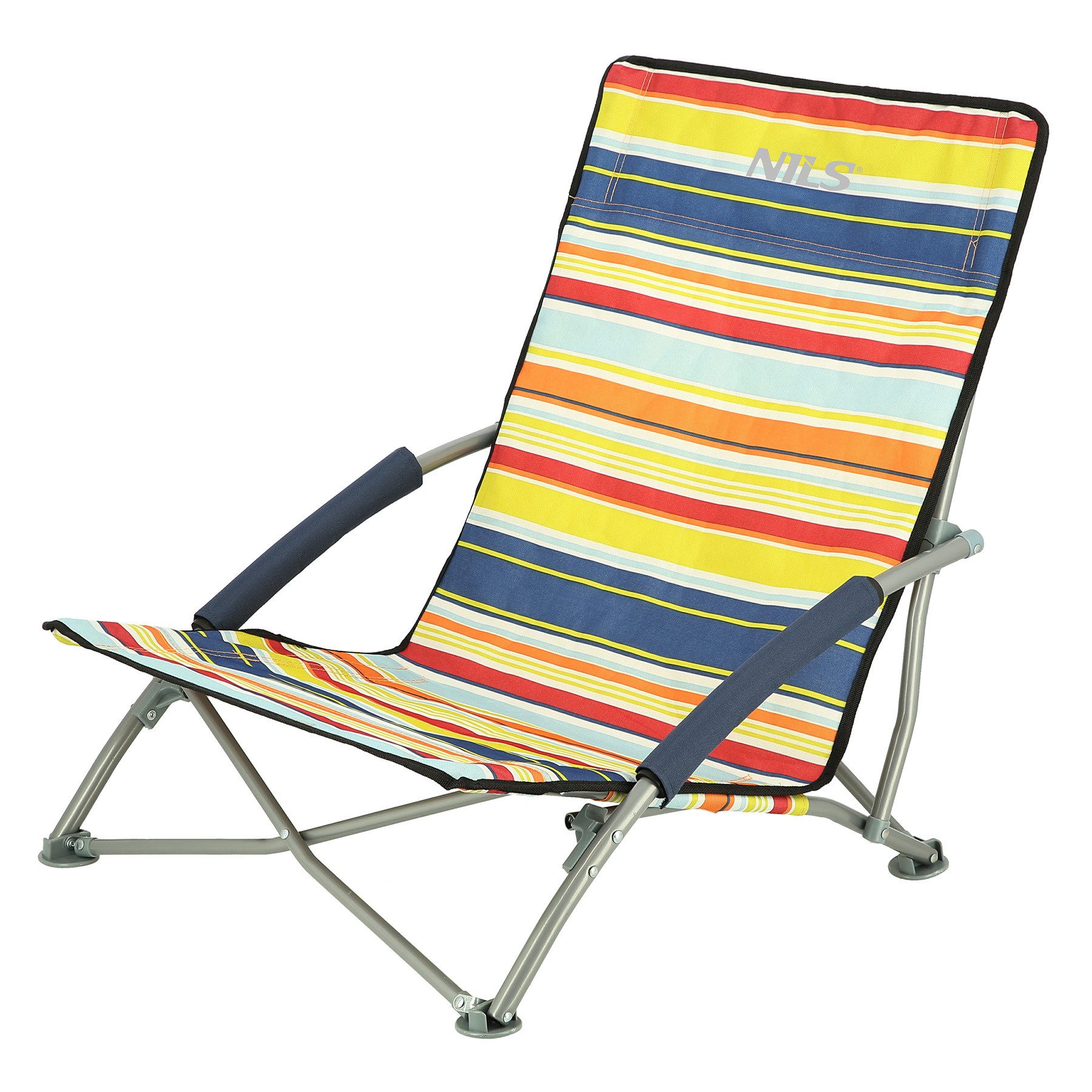Nils Campingstuhl Strandstuhl Klappstuhl Faltstuhl (Spar-Set, 1 St), klappbar, Tragetasche, Armlehnen, bis 120 kg