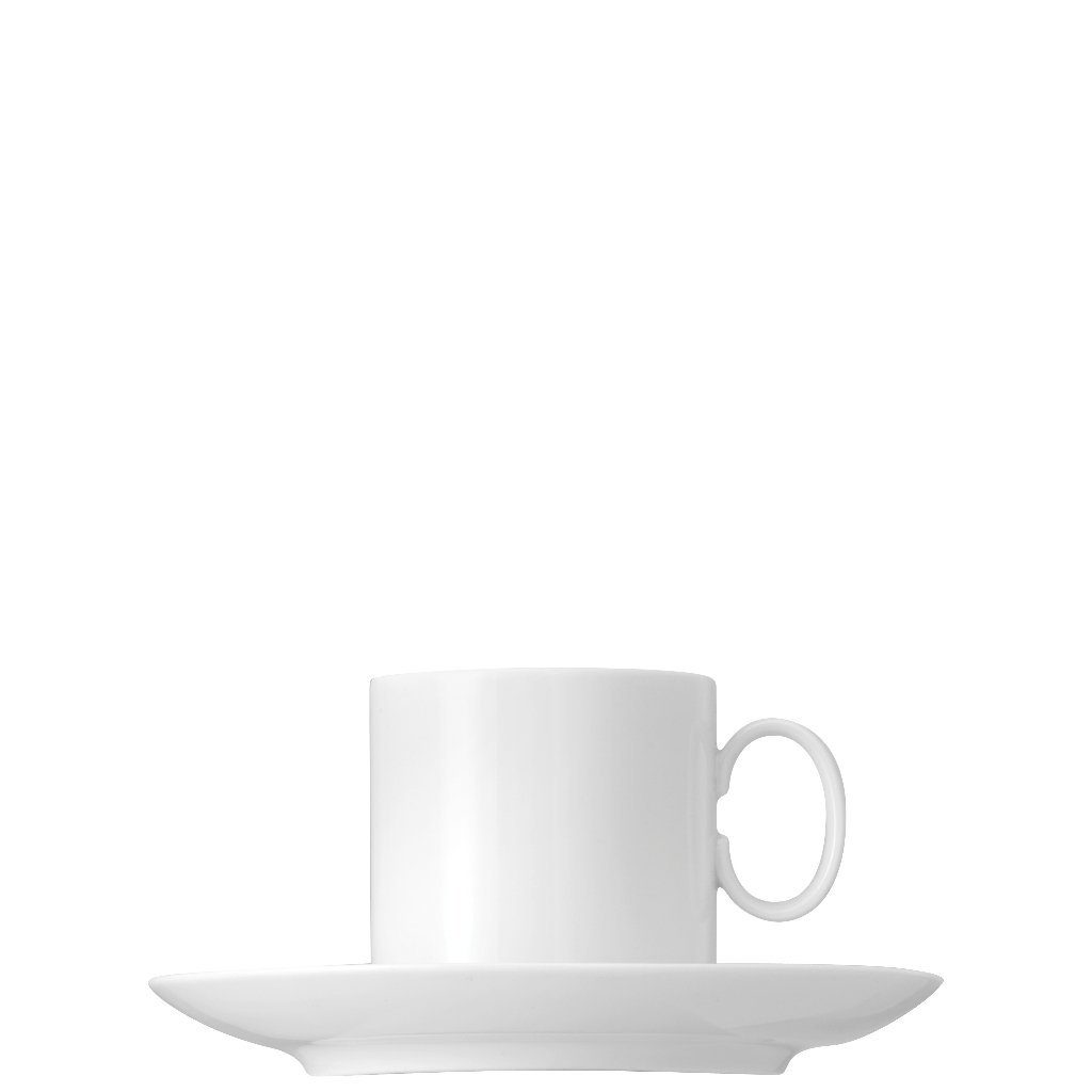 Thomas Porzellan Tasse Kaffeetasse 2-tlg. - MEDAILLON Weiß