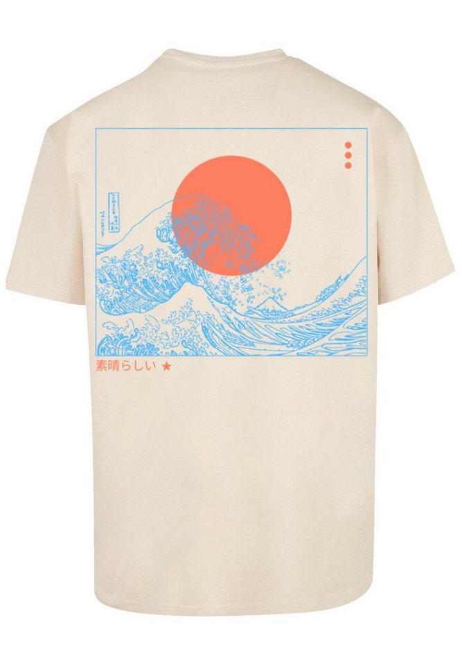 F4NT4STIC T-Shirt PLUS SIZE Kanagawa Welle Print, Fällt weit aus, bitte  eine Größe kleiner bestellen