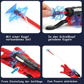 Kind Ja Blaster »Spider-Man-Werfer, mit 3 Spinnennetz Darts, Spielzeug für draußen«