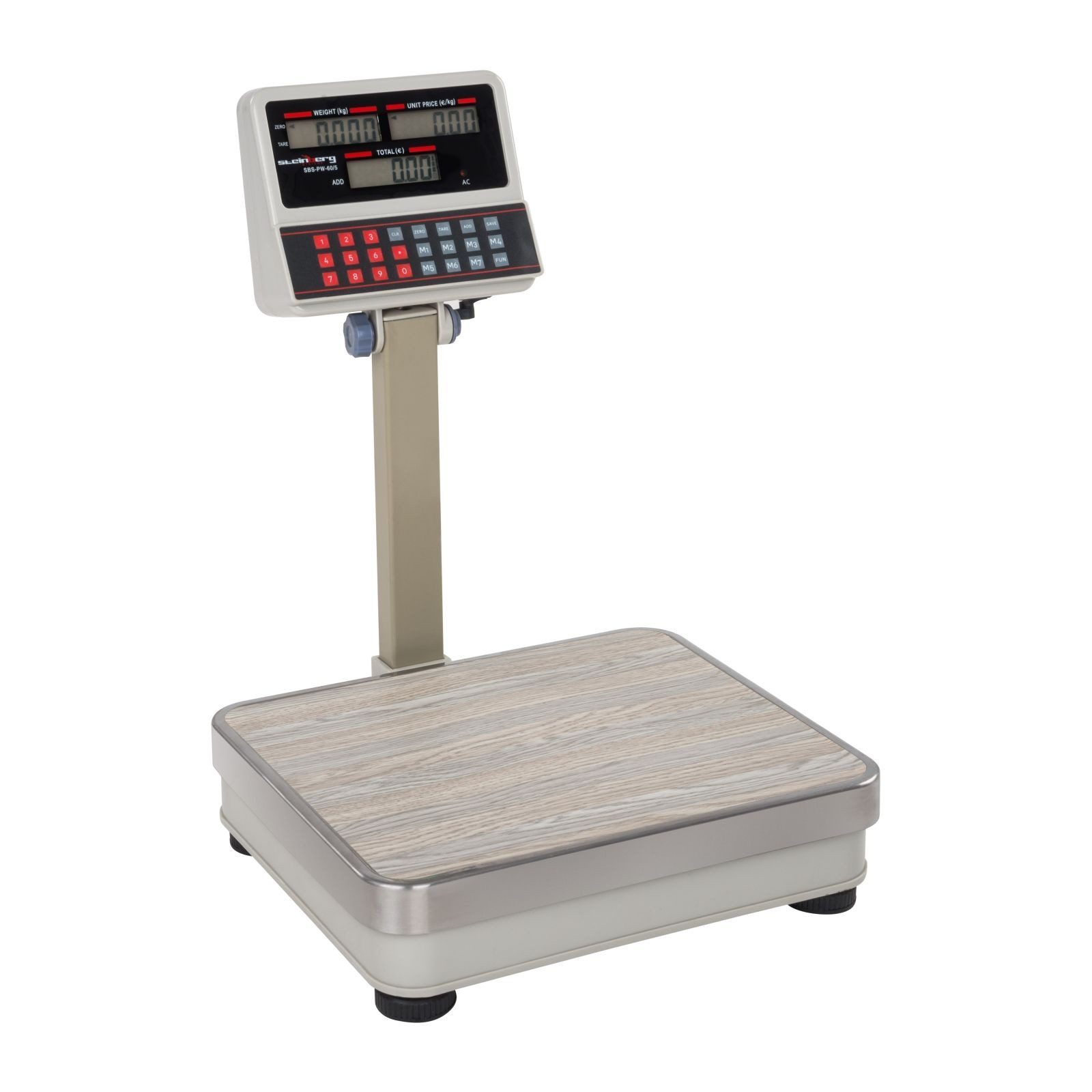 Steinberg Systems Präzisionswaage Kontrollwaage 60 kg / 5 g Preiswaage Ladenwaage Marktwaage Hochanzeige