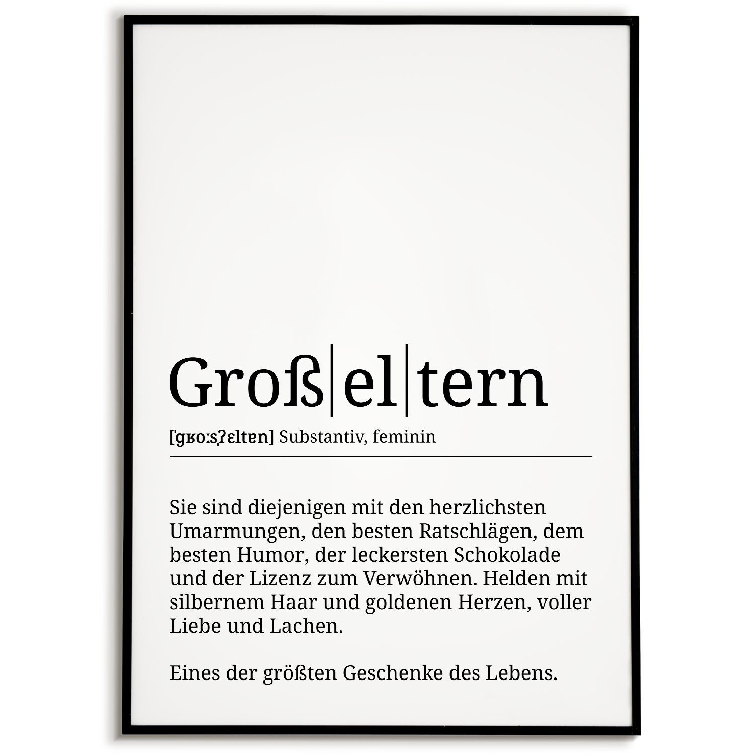 Tigerlino Poster Großeltern Definition Wandbild Oma Opa Geschenk günstig online kaufen