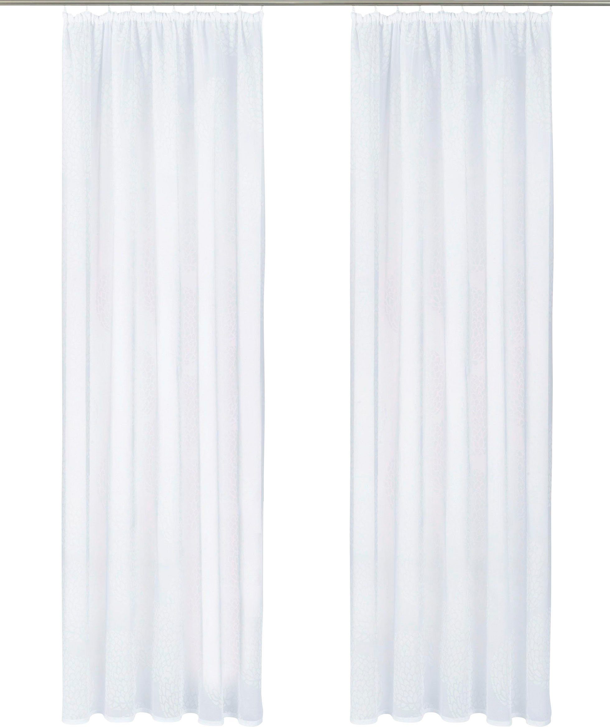 my home Gardine Belem (1 St), Kräuselband, transparent, Voile, 1 bzw. 2 Sch günstig online kaufen