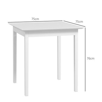 HOMCOM Esstisch Quadratischer Esszimmertisch für 2 Personen (Küchentisch, 1-St., Holztisch), für Esszimmer, Küche
