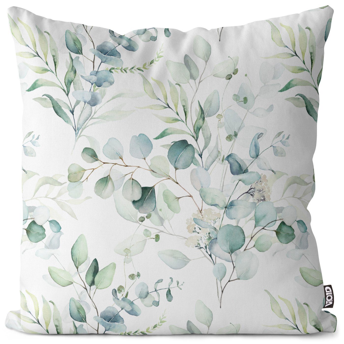 Kissenbezug, VOID (1 Farnkraut Hochzeit Blume baum Sommer floral Sofa-Kissen Blätt Laub Blüte Frühling Stück), Natur botanisch Design romatisch Urlaub Wasserfarben garten