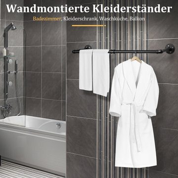 Randaco Kleiderstange Kleiderstange,Wandmontage,2stück,bis 65 kg belastbar,Schwarz