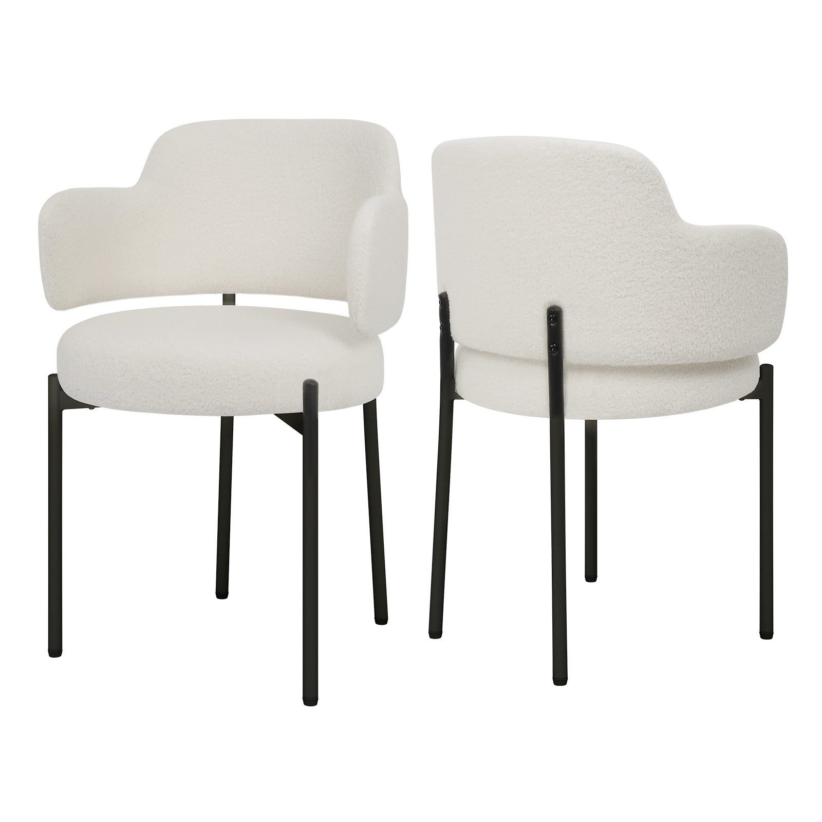 Puluomis Esszimmerstuhl Set mit gebogene Rücklehne günstig online kaufen