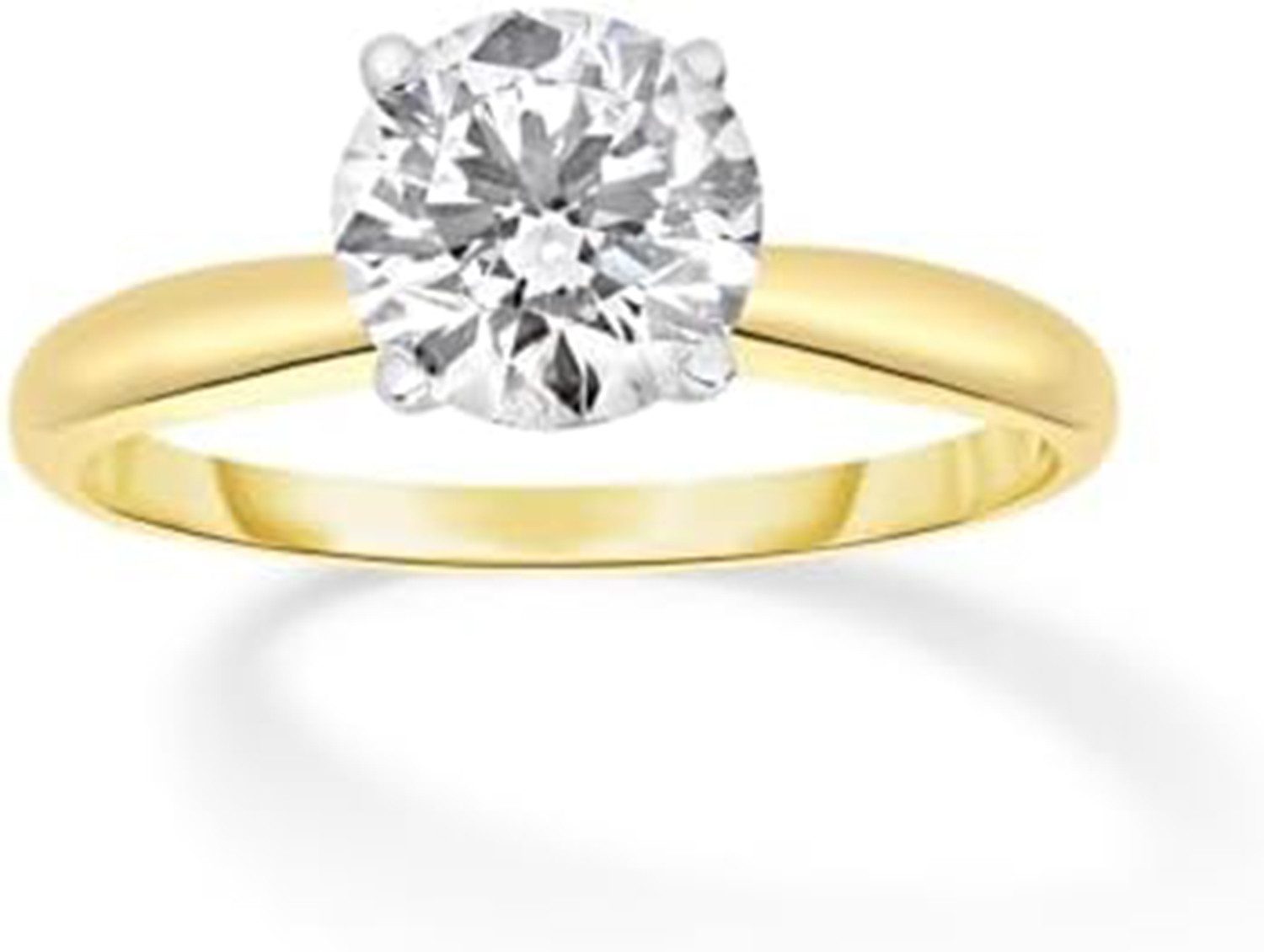 Jumpeak Diamantring 585 Weißgold/Gelbgold-Ring, 1-Karat-Diamantring, Damen- günstig online kaufen