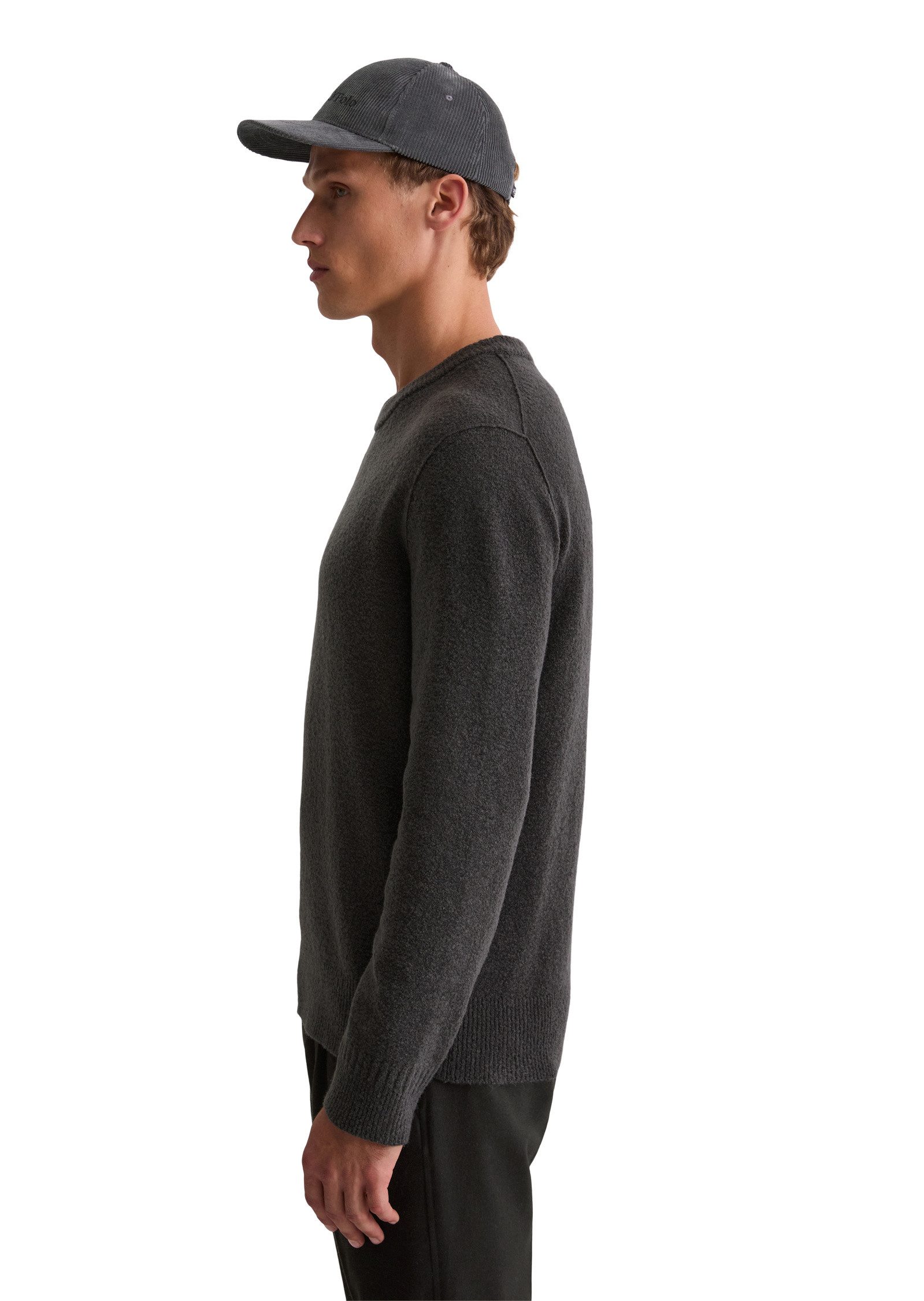 Marc O'Polo Rundhalspullover aus strukturiertem Wolle-Mix günstig online kaufen