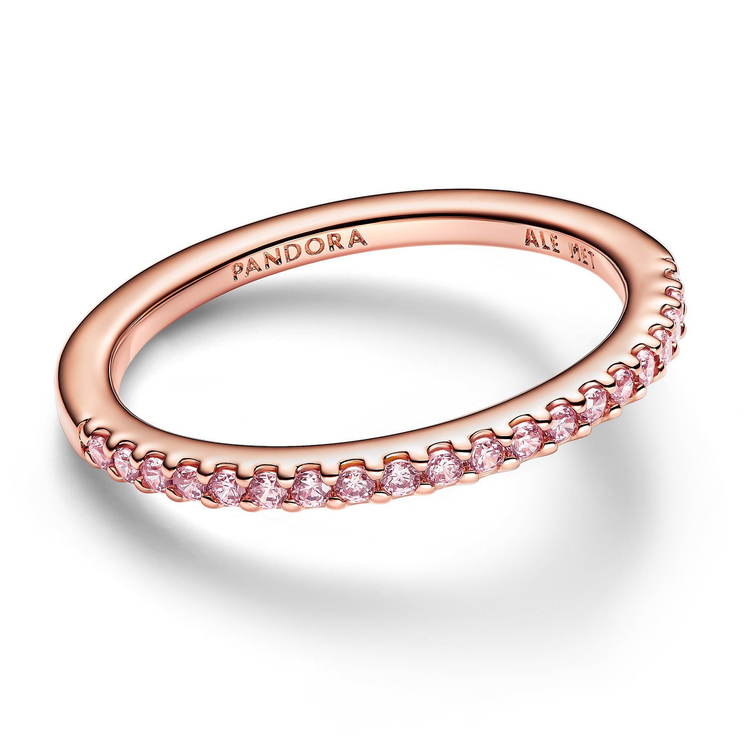 Pandora Fingerring Funkelndes Pink Band Roségoldfarben günstig online kaufen