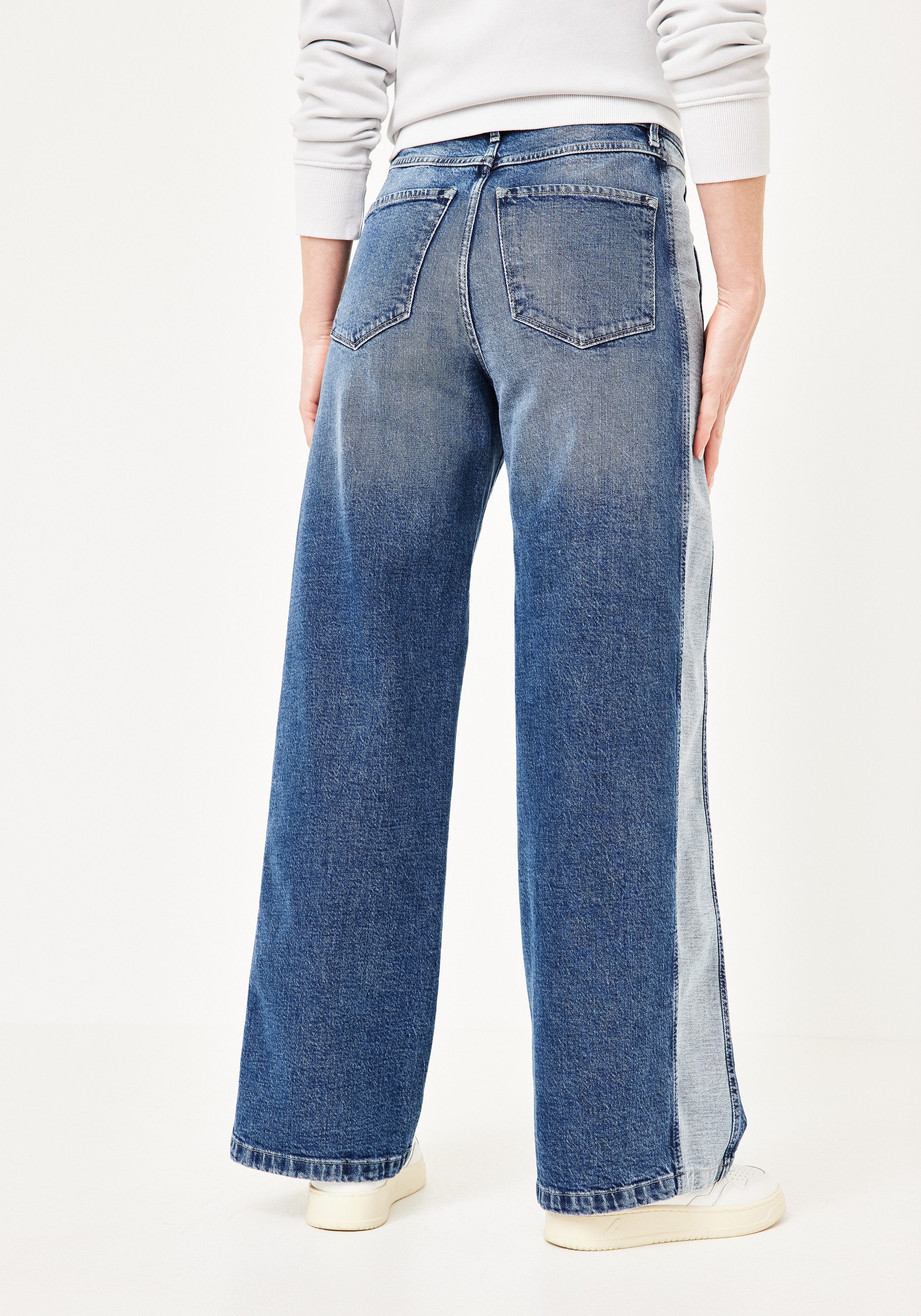 Paddock's Relax-fit-Jeans MARLENE Relaxed Fit Damenjeans mit seitlichem Denim Einsatz