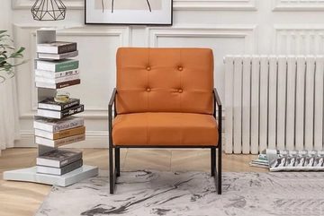 JVmoebel Sessel Wohnzimmer Sessel Orange Neue luxuriöse Metallbeine Textilpolsterung (1-St., Sessel), Made in Europa
