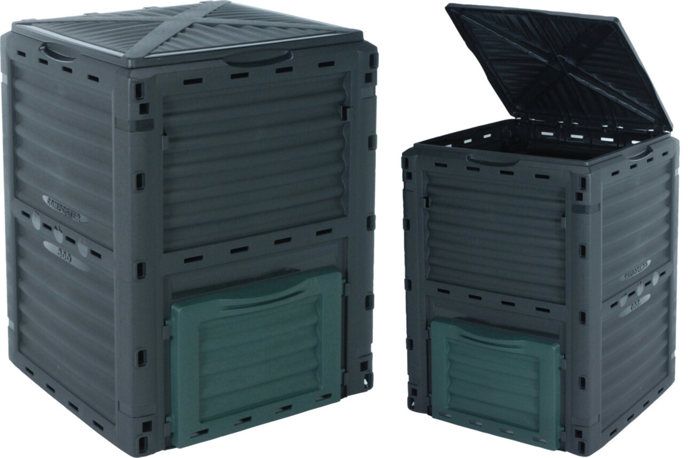 Progarden Komposter Y0860, BxTxH: 61x61x83 inkl. L Ventilationsöffnung 300 Stecksystem cm