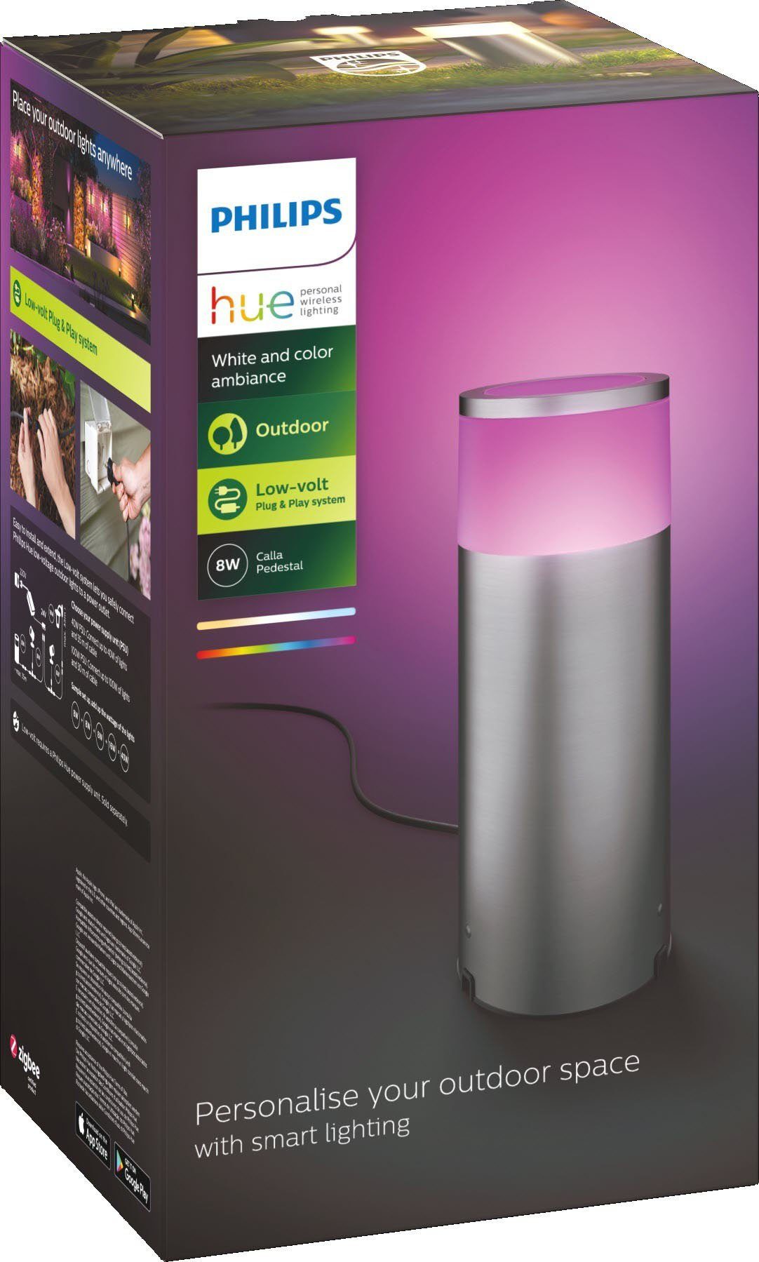 Philips Hue LED Sockelleuchte White fest Calla, Colour LED RGB, and integriert, Home, Smart