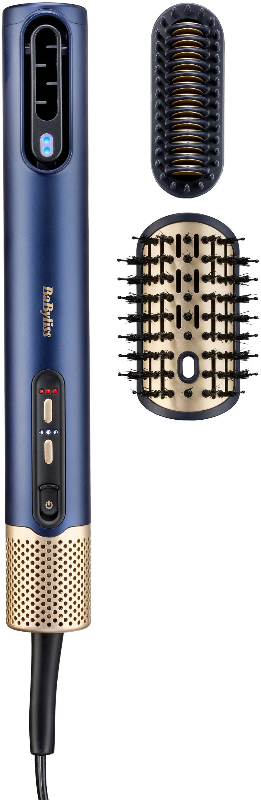 BaByliss Haartrockner BaByliss Air Wand 3-in-1 Multihaarstyler ohne Hitzeschäden, AS6550E, Digitalmotor, Ionen-Technologie, Warmluftbürste mit 2 Aufsätzen