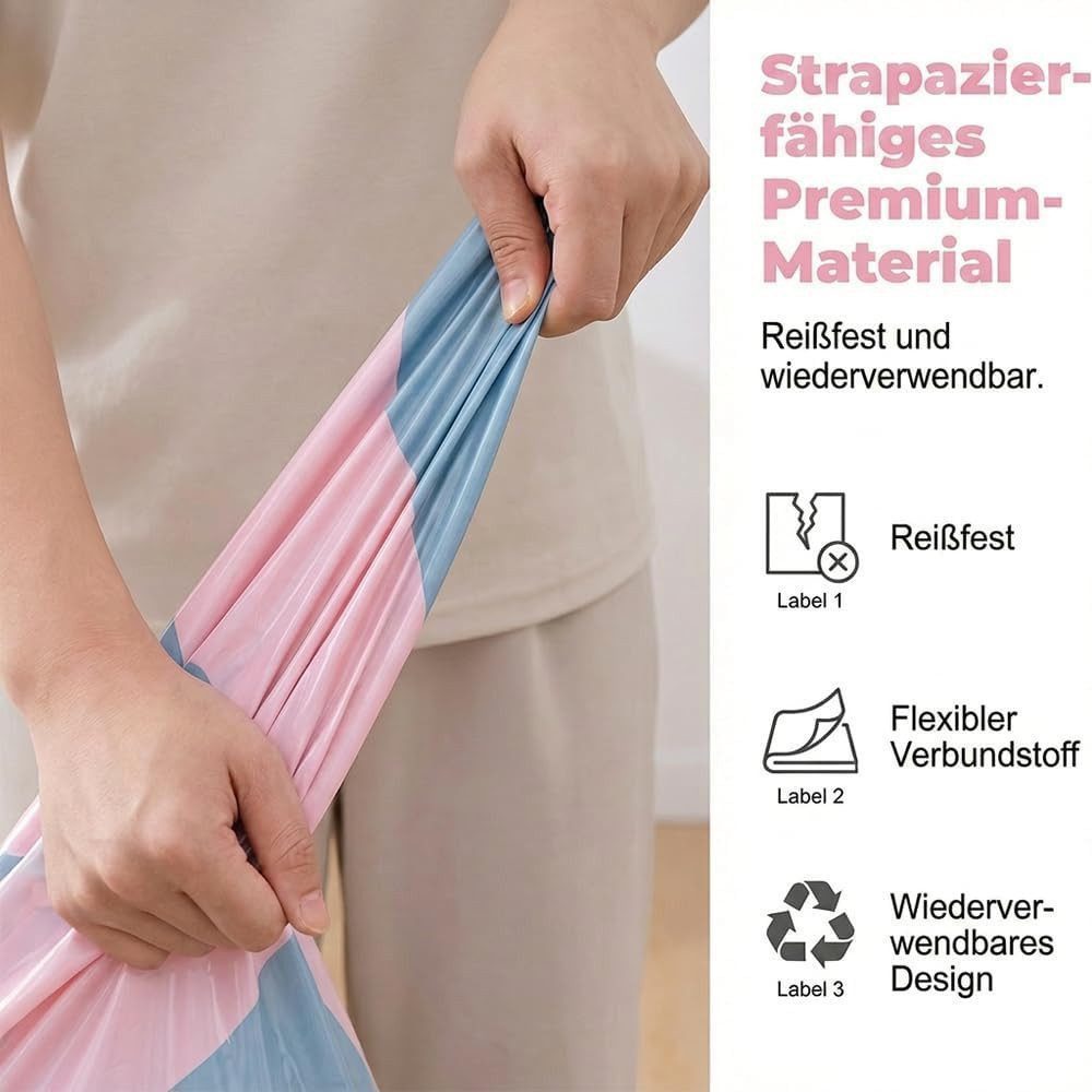 Zyronn Kleidersack Vakuumbeutel Ohne Pumpe,für kleidung, Bettdecken & Reisen (3 St) – Bild 4 von 5