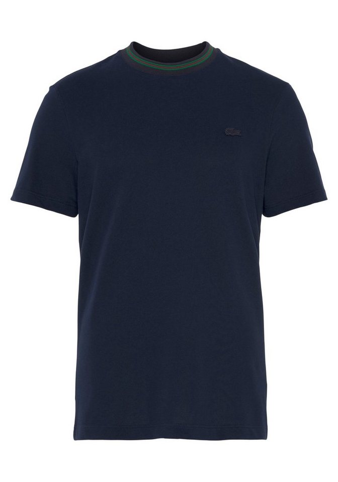 Lacoste T-Shirt T-SHIRT mit Rundhalsausschnitt, Mit kontrastfarbenen  Details am Ausschnitt