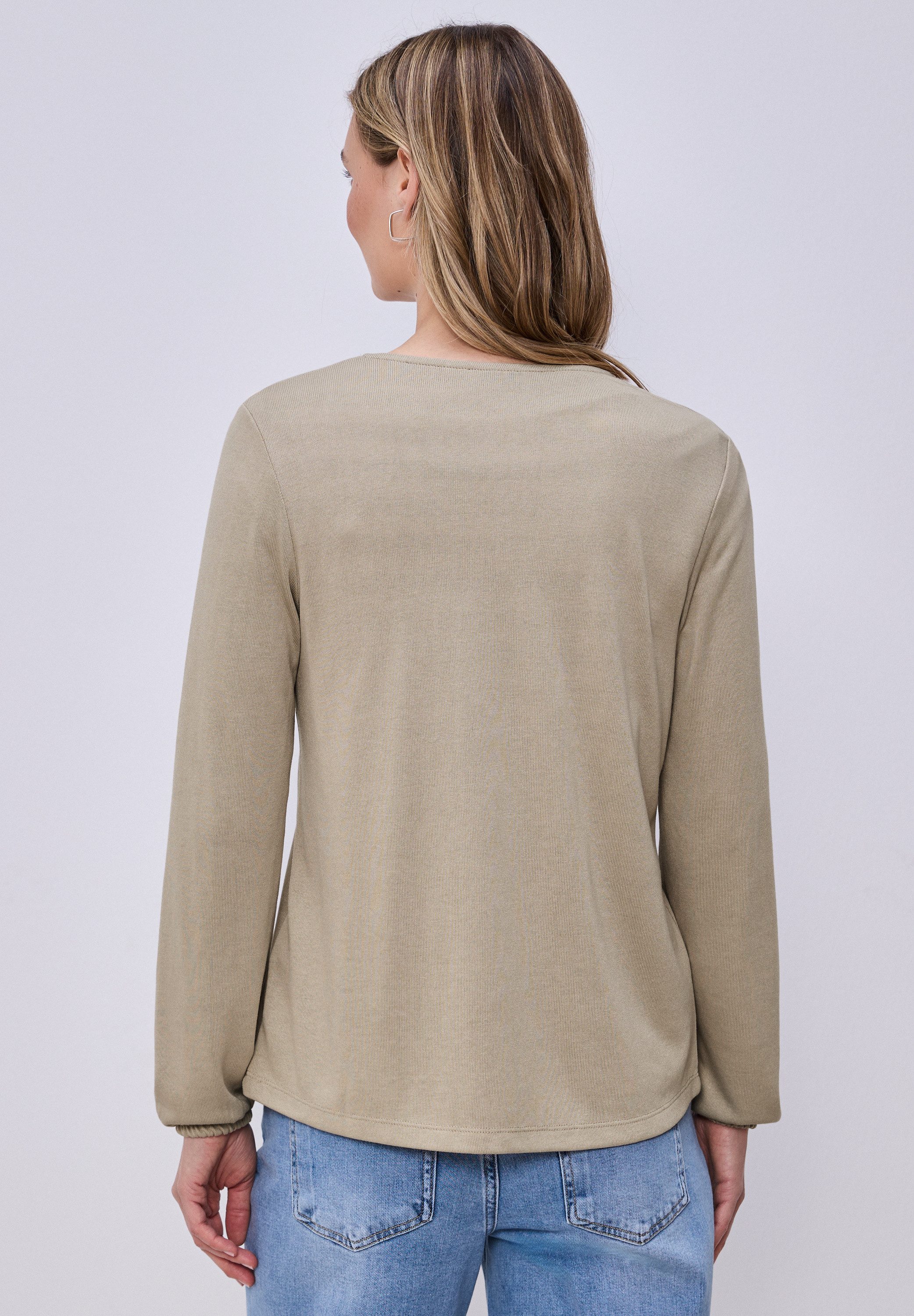 STREET ONE Cardigan bestehend aus einem Materialmix