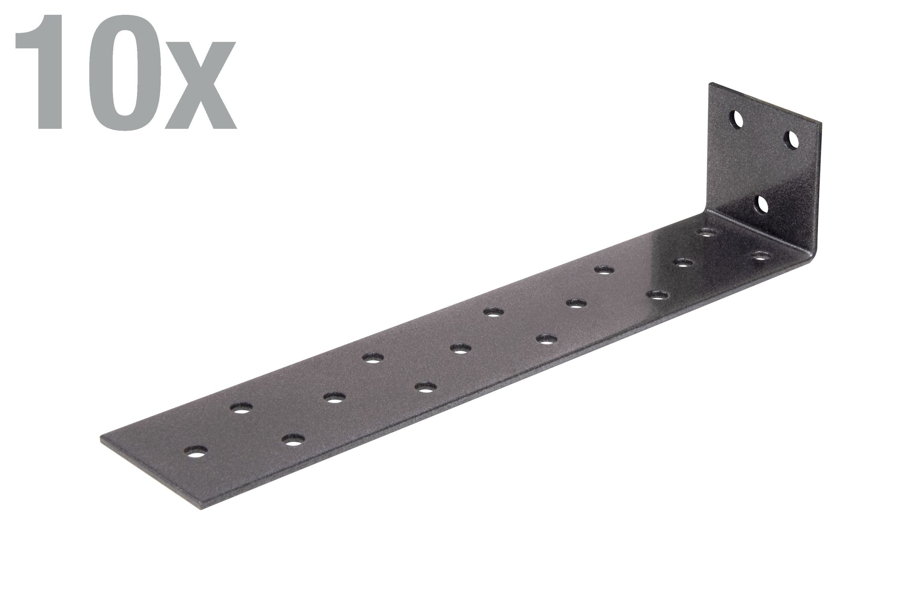 Alberts Winkelverbinder, 10x DURAVIS® Flachstahl-Betonanker Flachstahlanker Betonanker Stahlank