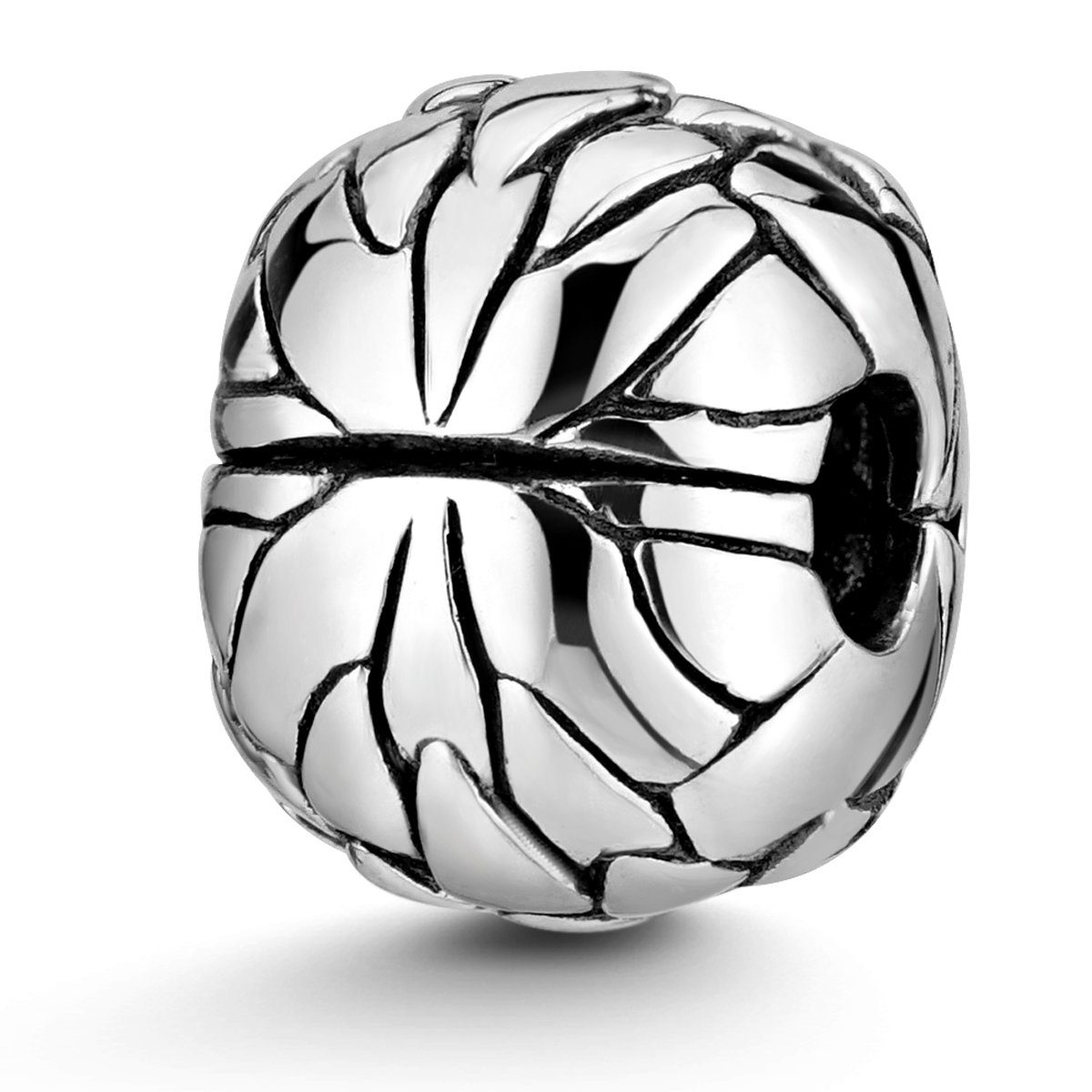 Materia Bead Silberperle Stopper Clip Lotusblüte Lotus 1577, 925 Sterling Silber