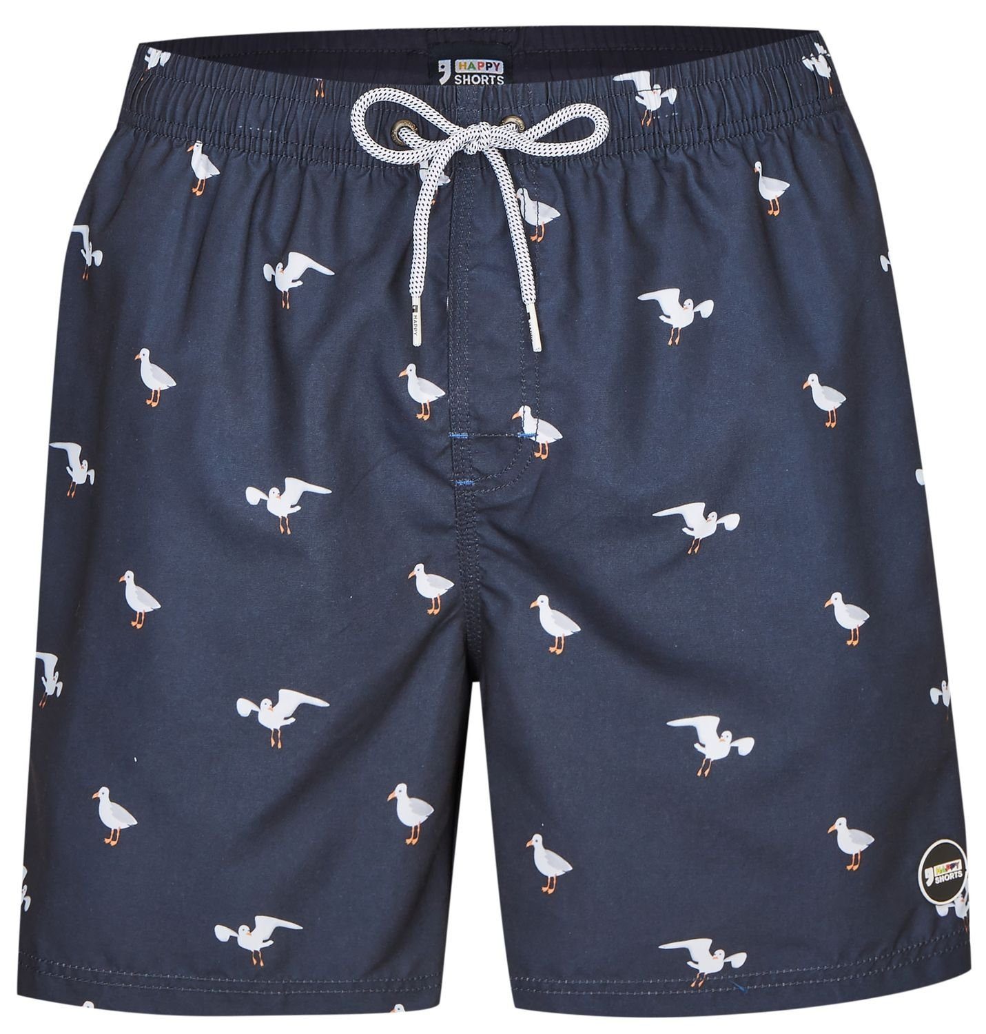 HAPPY SHORTS Badehose HAPPY SHORTS Herren Badeshorts Strandshorts Short Möwe Seagul S - XXL