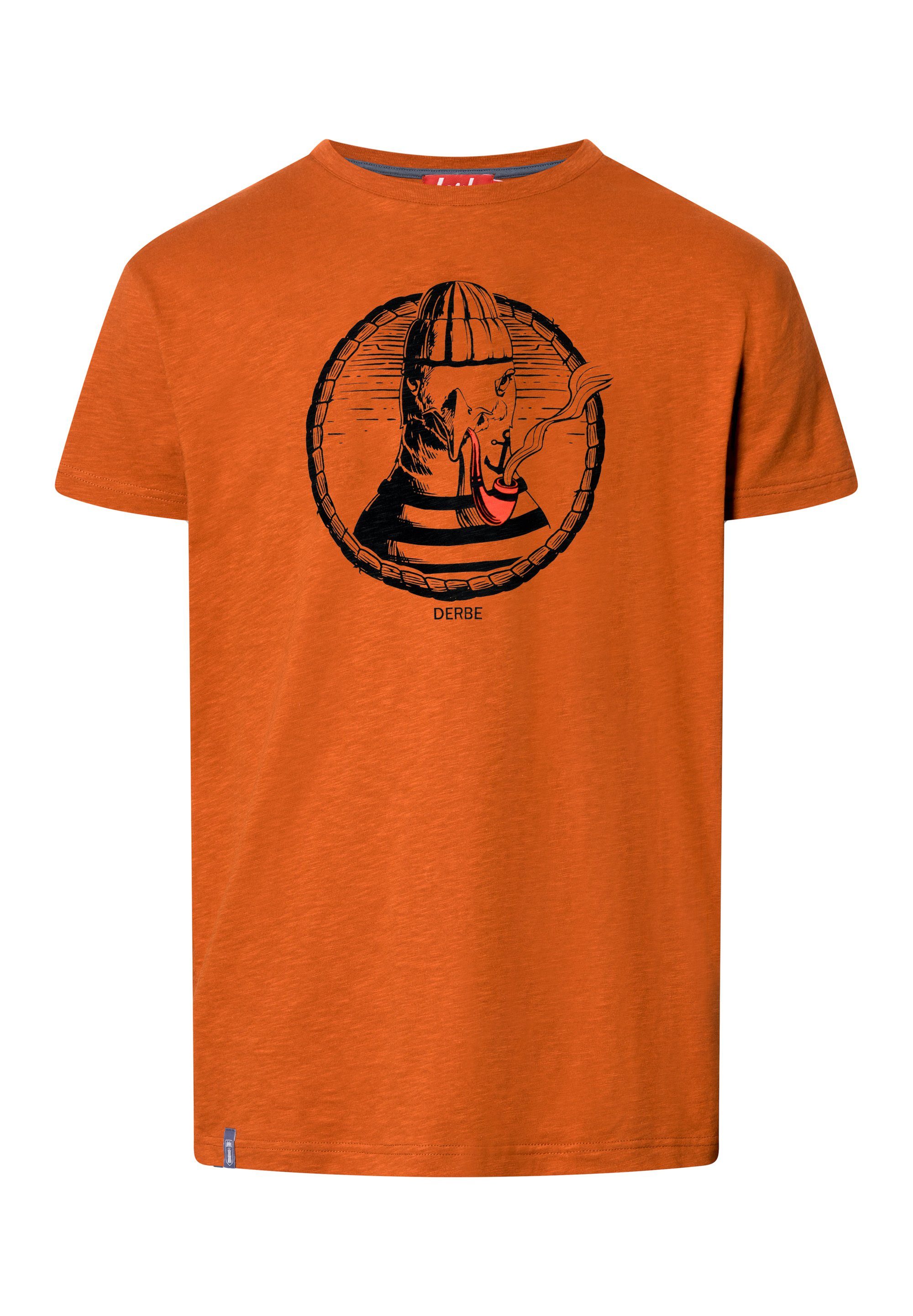 Portual, Flamé T-Shirt Matrosenmöwe Derbe Cinnamon Made in