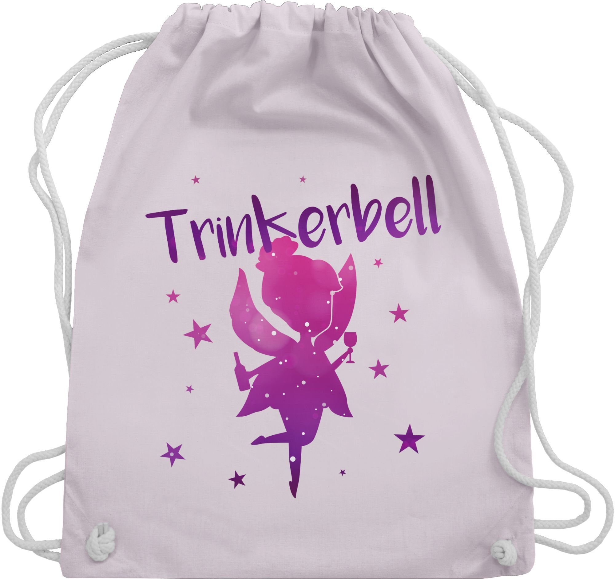 Turnbeutel Mit Spruch „Schwestern Die Nicht Saufen“ – 12 Liter, Baumwolle, Kordelzug, Weiß/fuchsia, Witziges Geschenk
