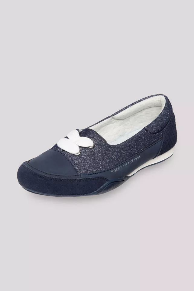 SOCCX Ballerina mit gepolsterter Textildecksohle