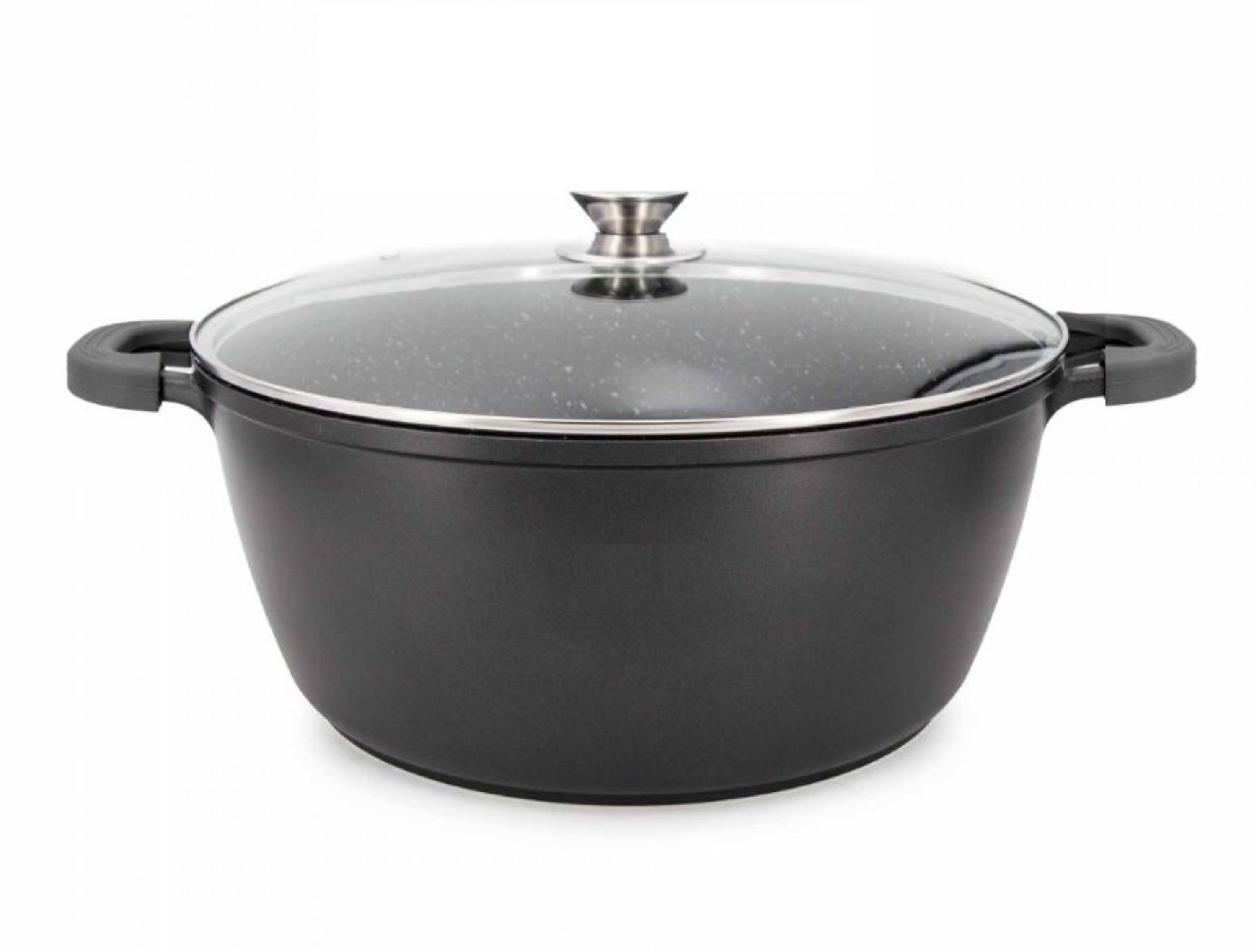 Cheffinger Kochtopf XXL mit Deckel ø44 cm mit Marmorbeschichtung ca. 23 L - Schwarz, (1-tlg)
