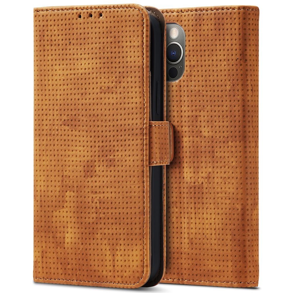 FITSU Handyhülle Hülle für iPhone 12 Handytasche Flipcase 6,1 Zoll, Handytasche für iPhone 12 Hülle, Handy Case mit Geld- und Kartenfach