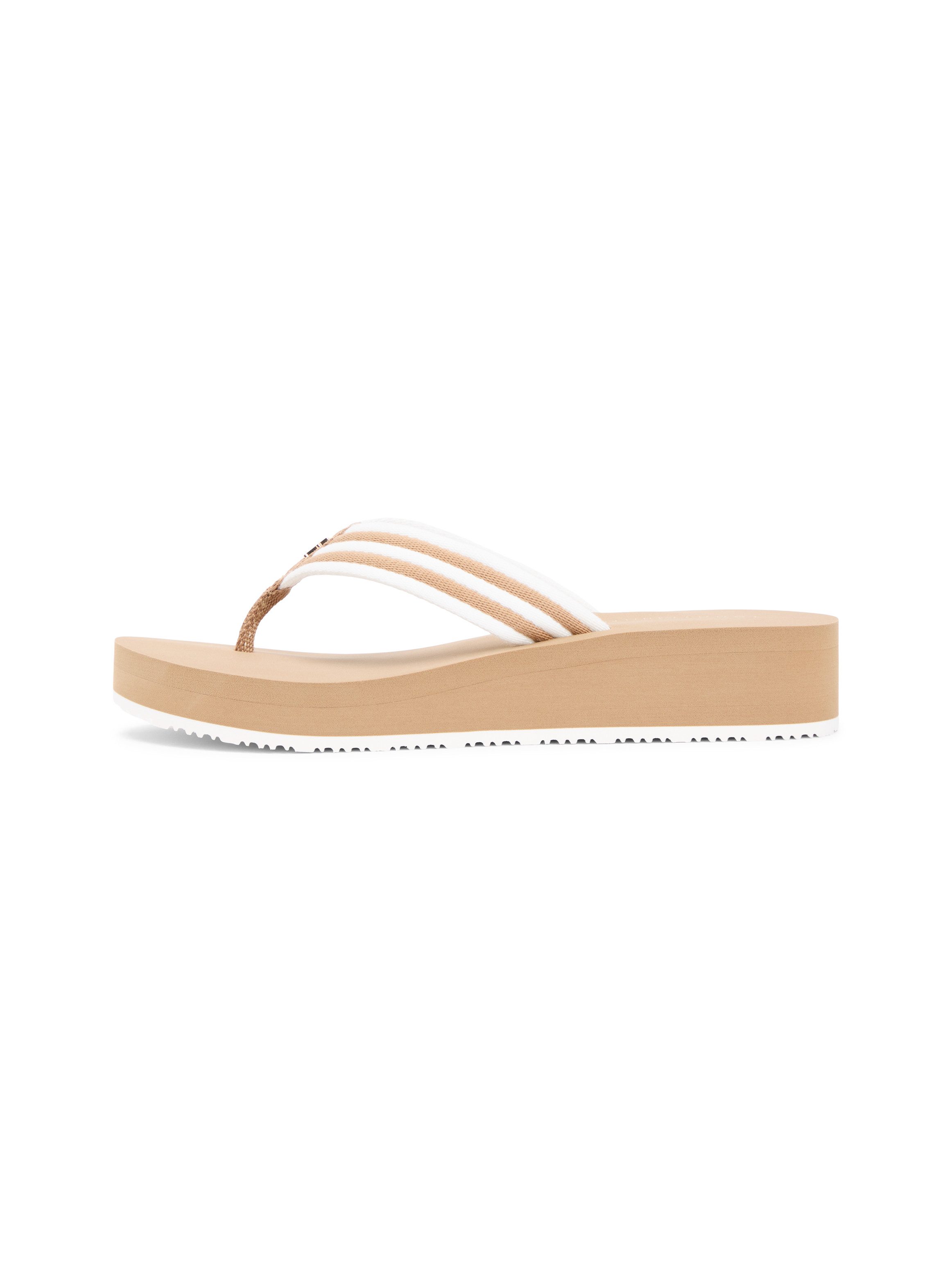 Tommy Hilfiger TH STRIPE SUMMER SANDAL Zehentrenner Sommerschuh, Dianette, Plateauschuh mit gestreifter Bandage – Bild 5 von 5