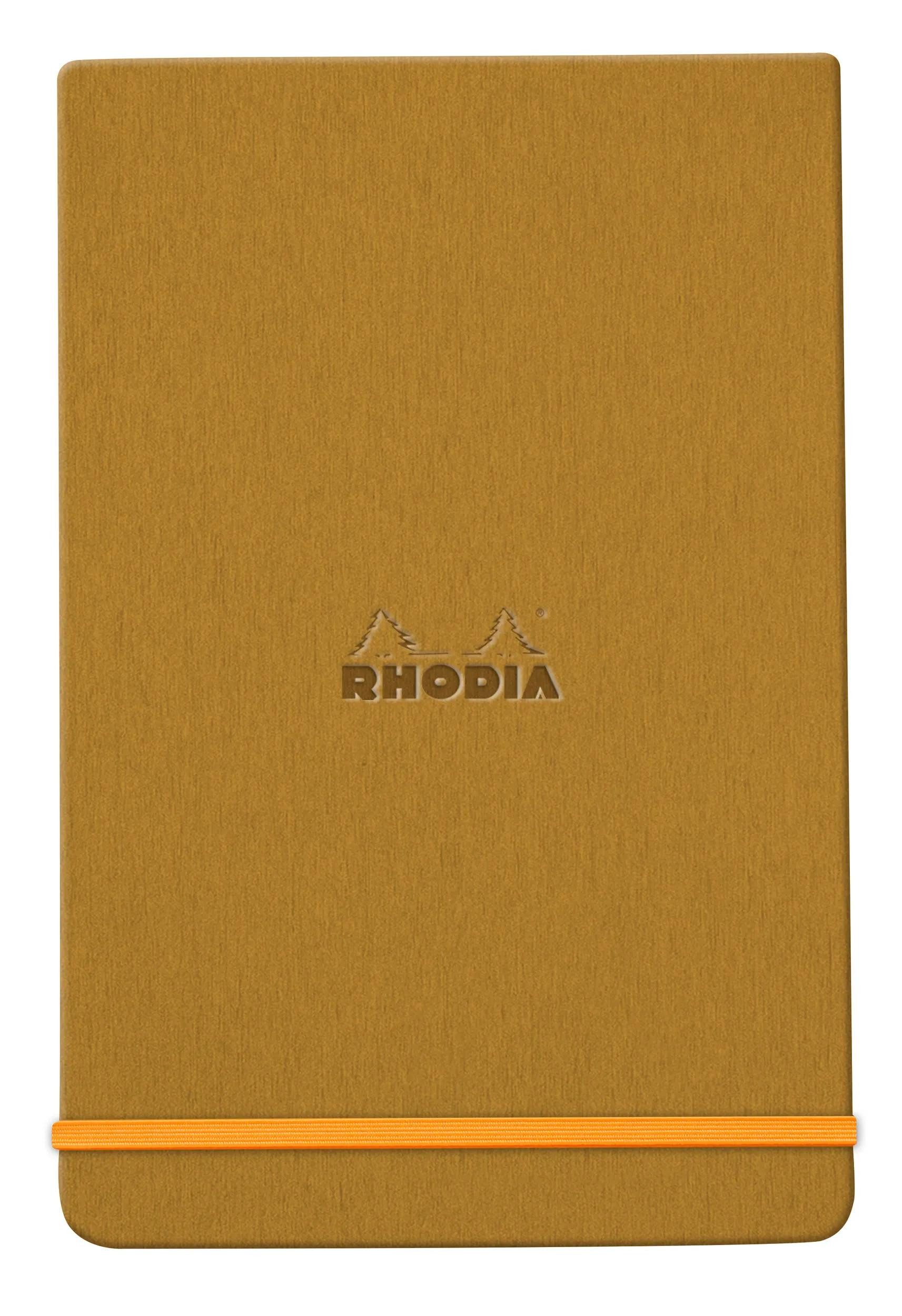 Rhodia Einsteck-Fotoalbum Webnotepad 9x14 cm, 96 Bl liniert, mikroperforiert, 90g, Gold 194340C, Festes Notizbuch geleimt
