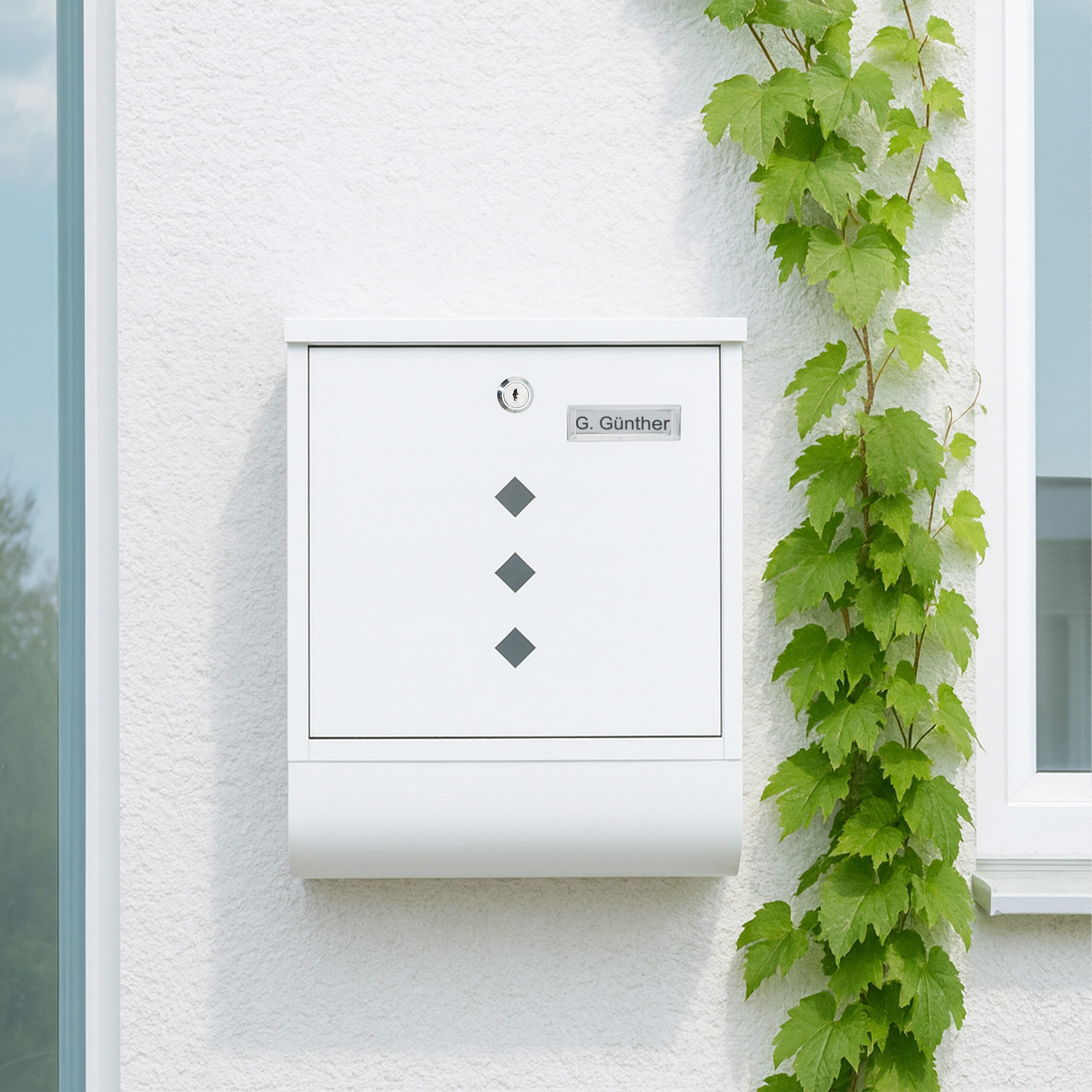 relaxdays Briefkasten mit Zeitungsfach (1-St), weiß günstig online kaufen