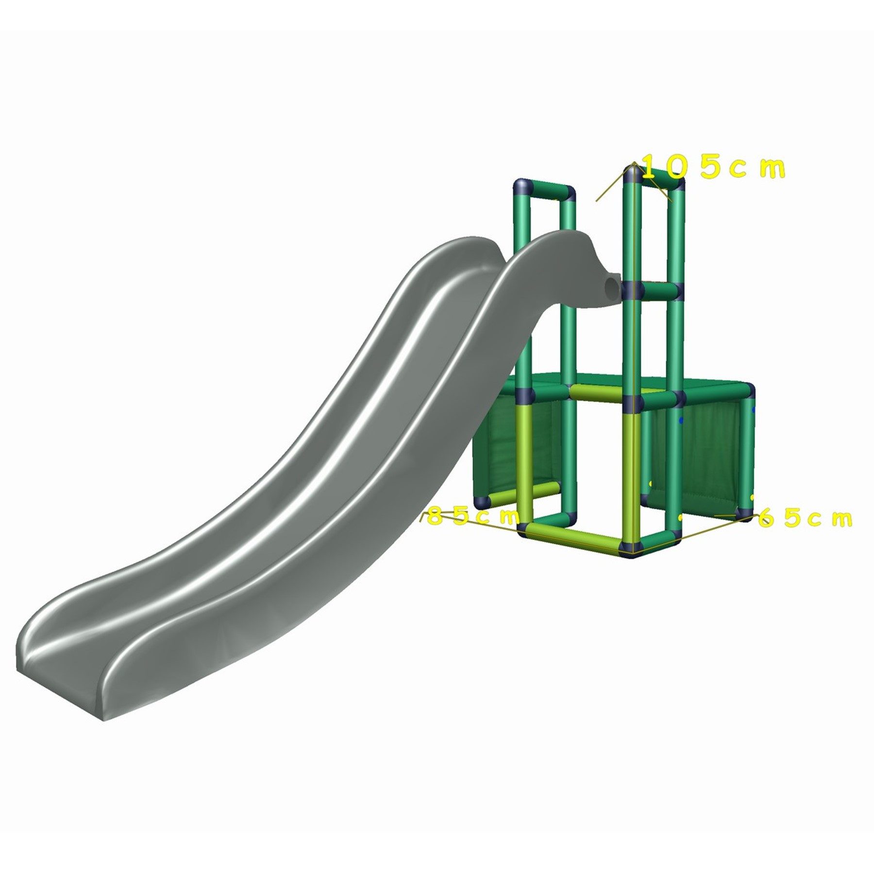 move and stic Uni Sport kleine Rutsche mit Tunnel Konstruktions-Spielset, In- und Outdoor