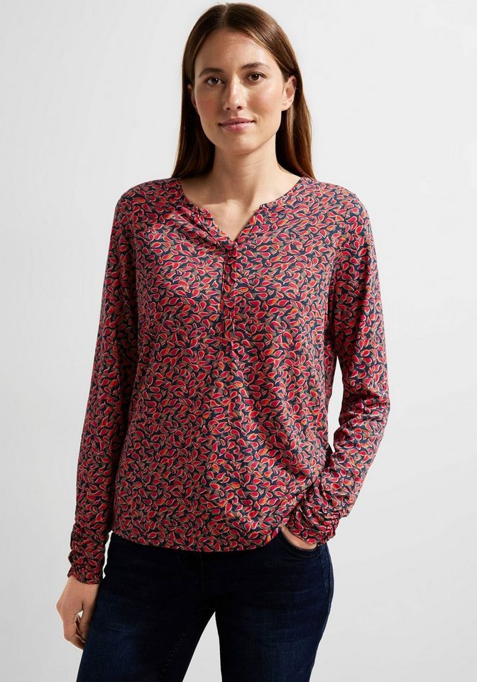 Cecil Langarmshirt im Tunikastyle, Mit einem dezenten Minimal Print im  Paisley-Style