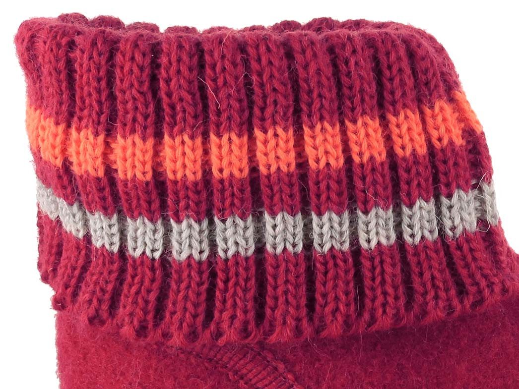 Haflinger Hüttenschuhe Paul Hausschuh mit Feinstrickkragen