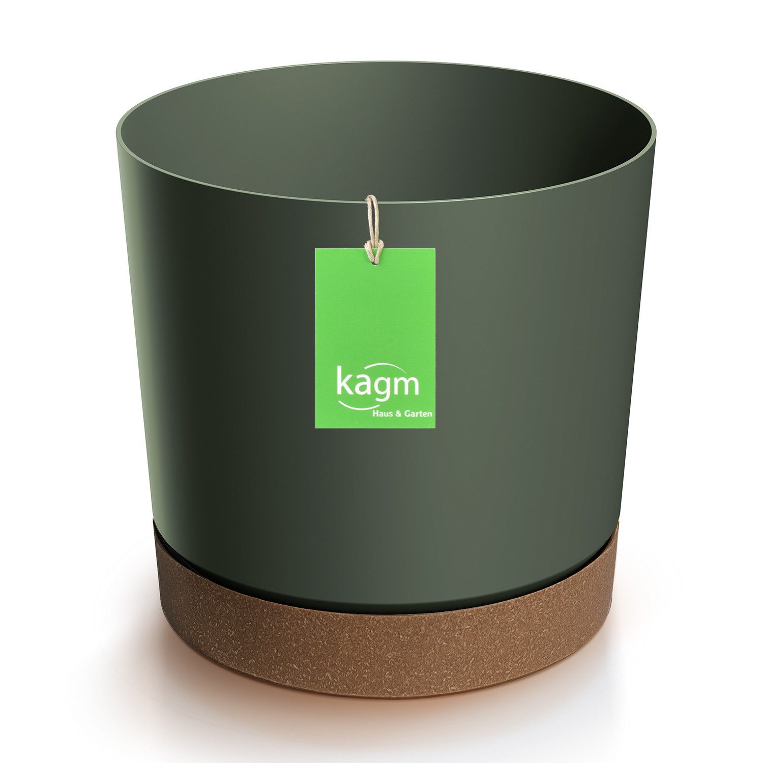 KAGM Blumentopf Blumentopf Pflanzentopf aus Kunststoff rund dekorativ (inkl. Untersetzer)
