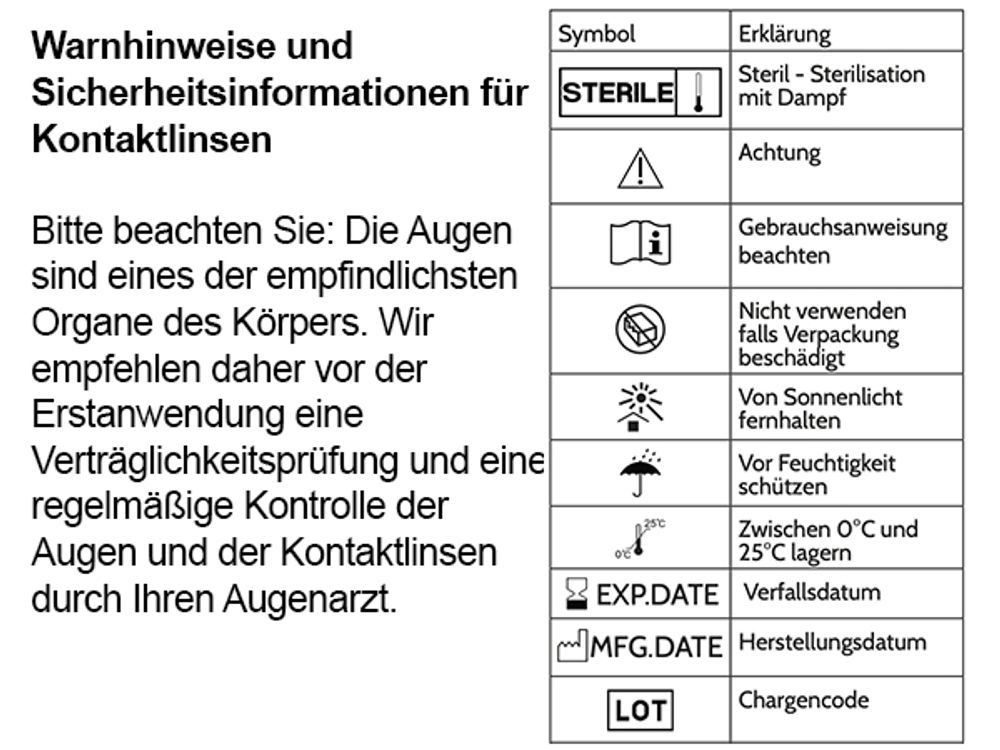 aricona Farblinsen Farbige Kontaktlinsen Braun Natural Jahreslinsen Weiche, ohne Stärke, 2 Stück